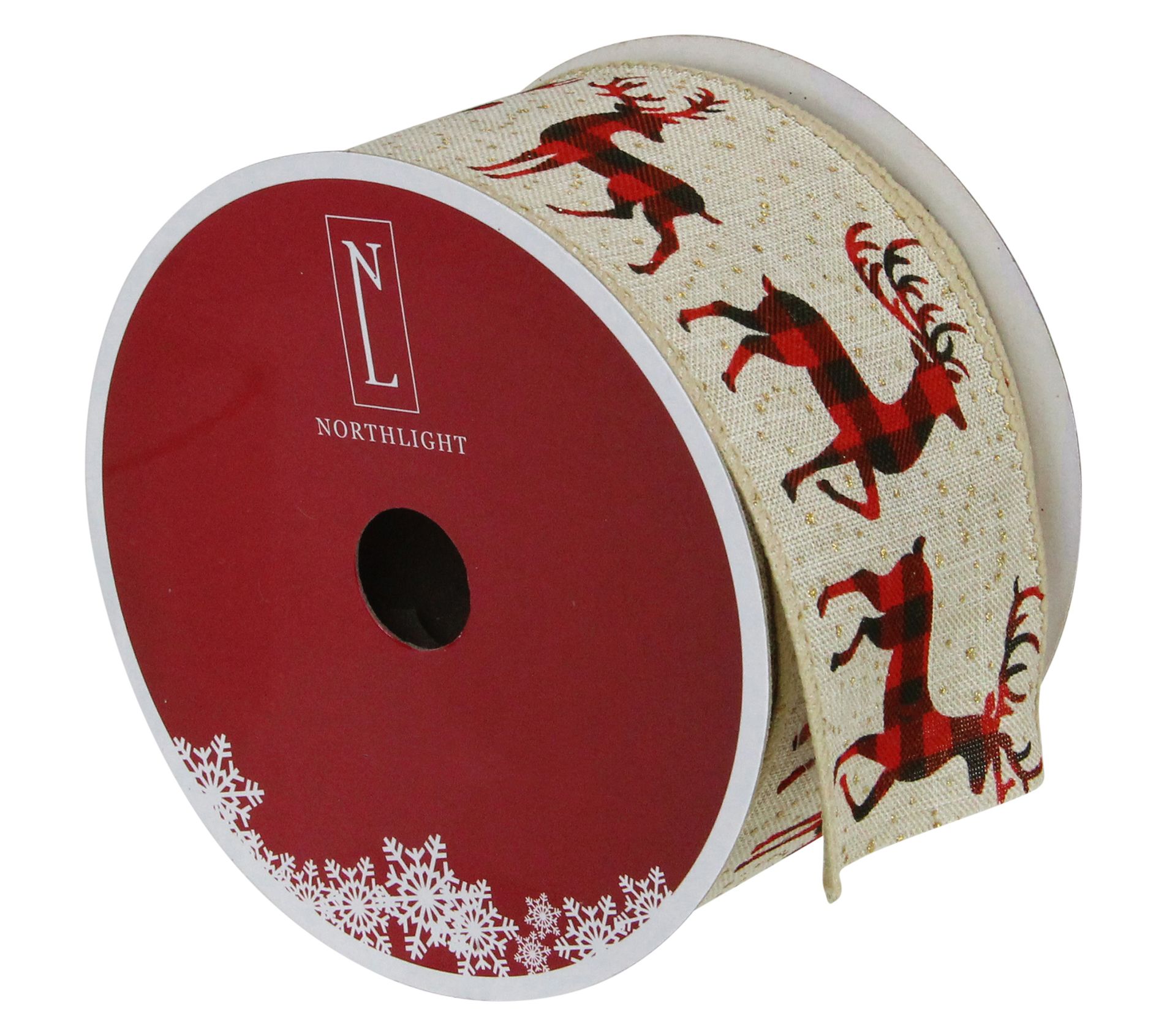 Northlight Buffalo Christmas Craft Ribbon 2.5" x 16 Yards