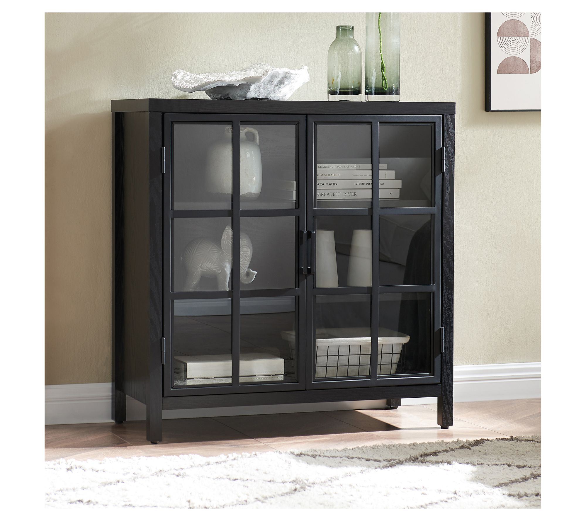 Hudson&Canal Bennett 32" Wide Rectangular Accent Cabinet