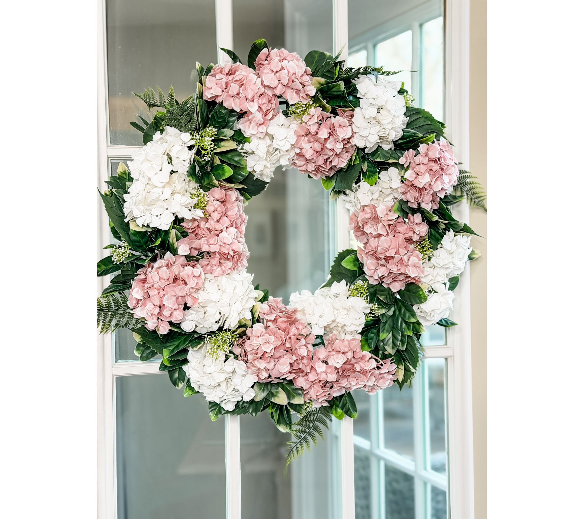 Simply Stunning Indoor/Outdoor 24" Hydrangea Wreath by Janine Graff