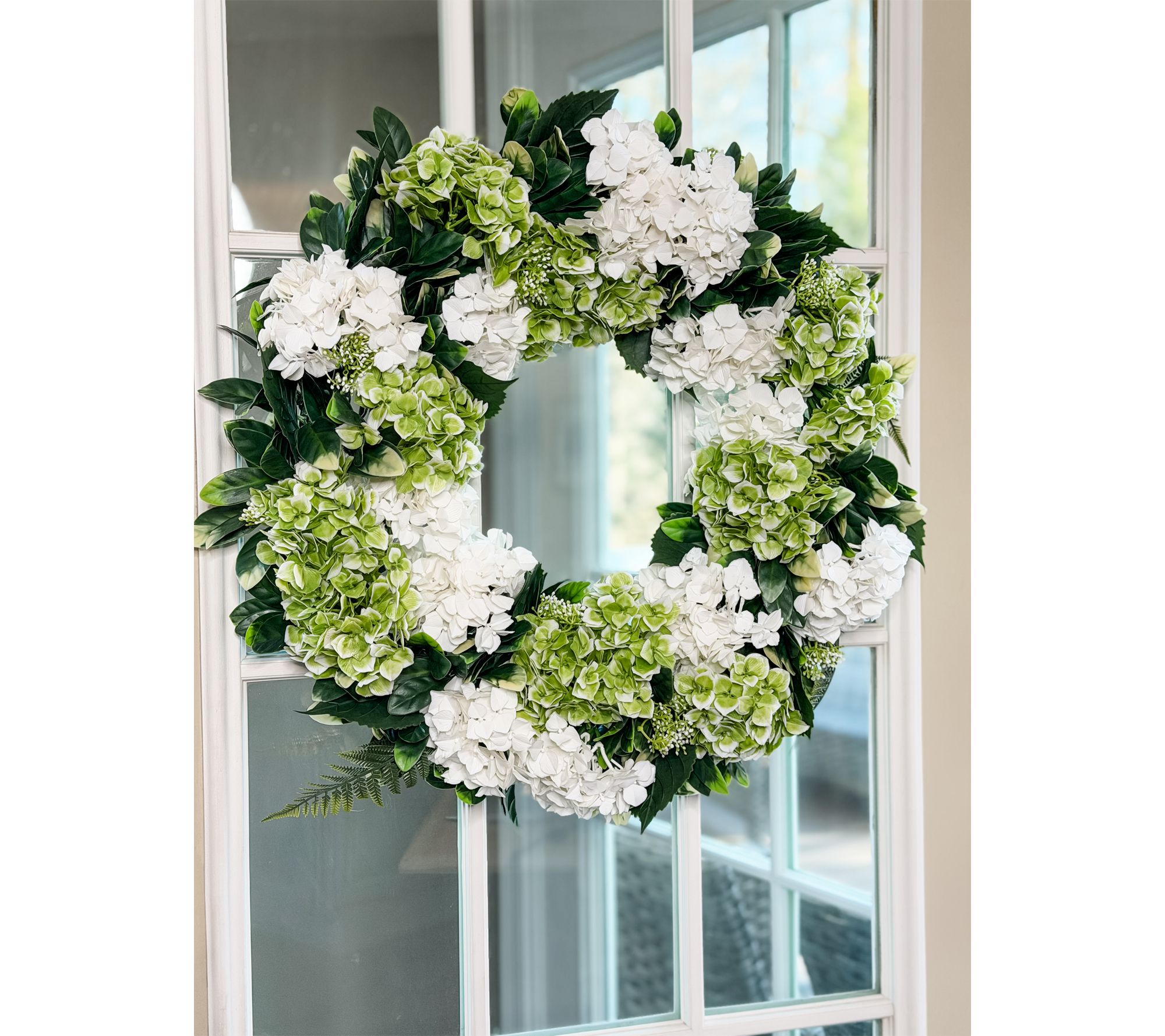 Simply Stunning Indoor/Outdoor 24" Hydrangea Wreath by Janine Graff