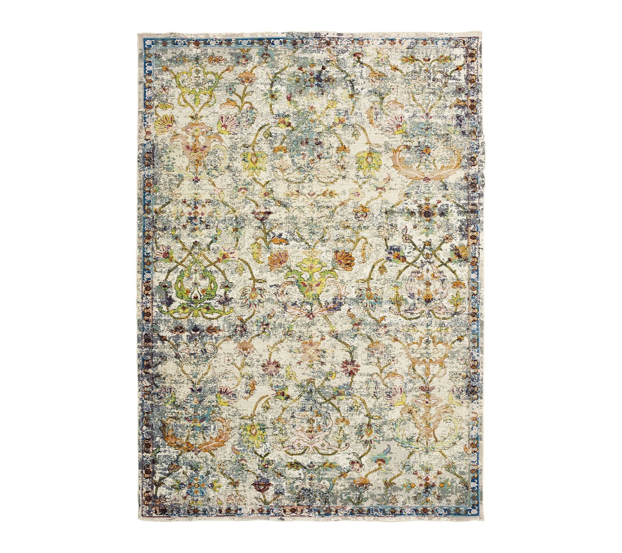 Ox Bay Farmhouse Green/Multi Floral Indoor Area  Rug, 7'9"x9'9