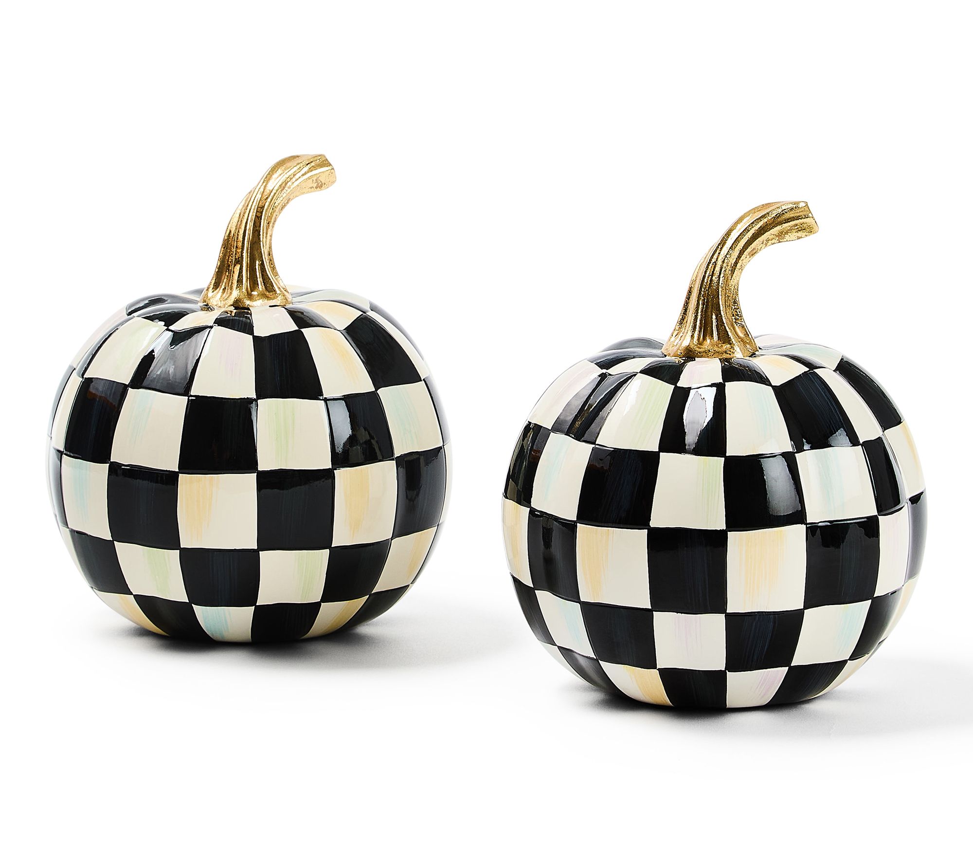  "As Is" MacKenzie- Childs Set of 2 Mini Pumpkins