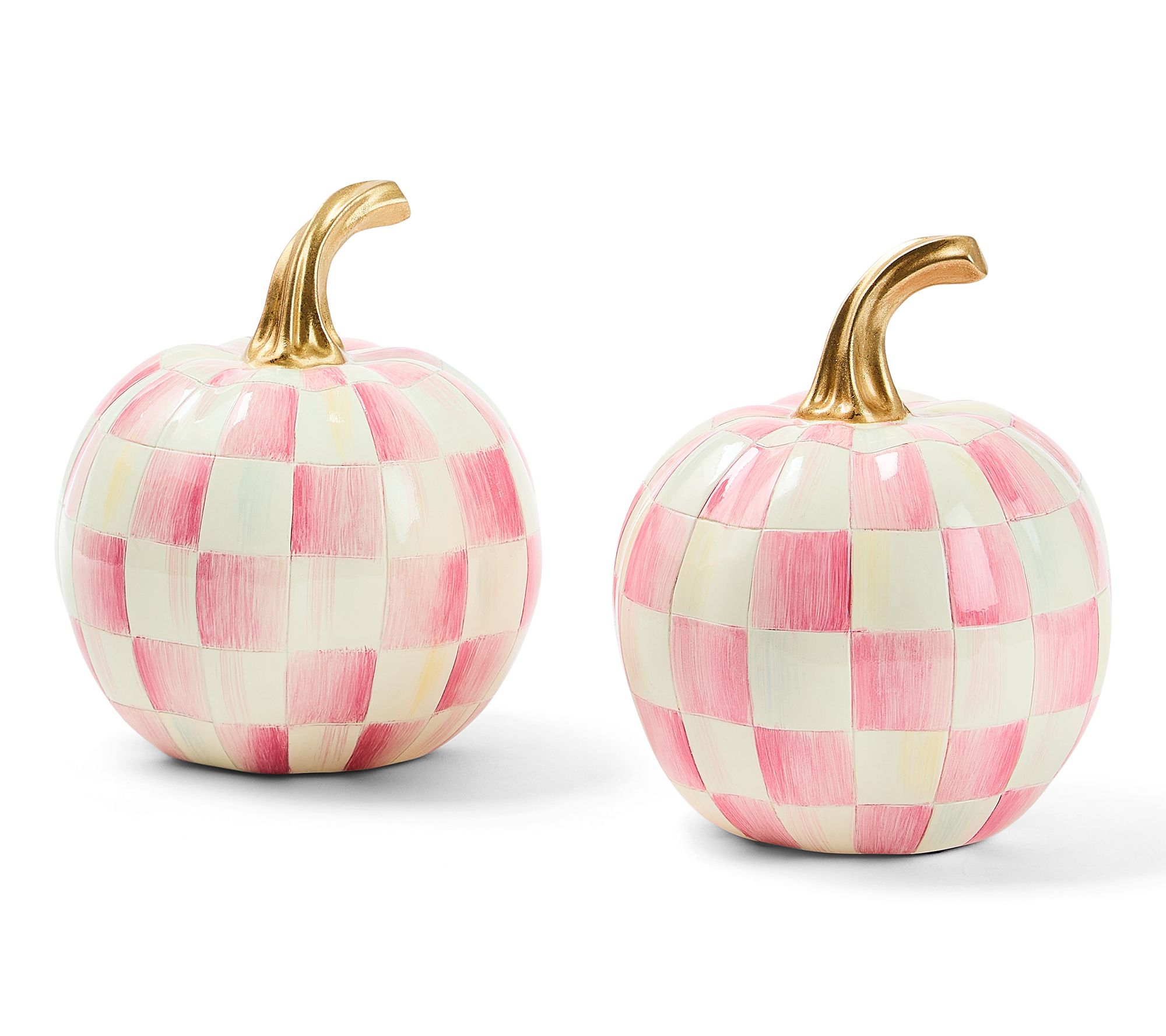 "As Is" MacKenzie- Childs Set of 2 Mini Pumpkins
