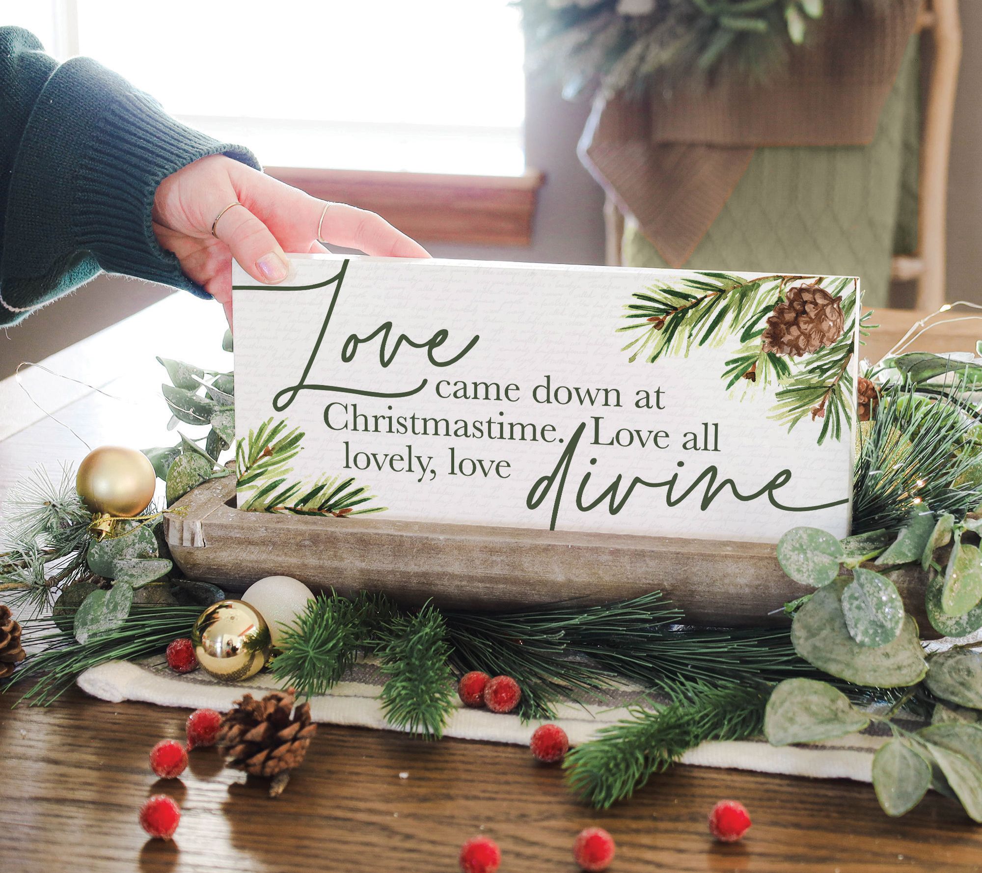 Sincere Surroundings 12" Love Divine Greenery Inspire Board