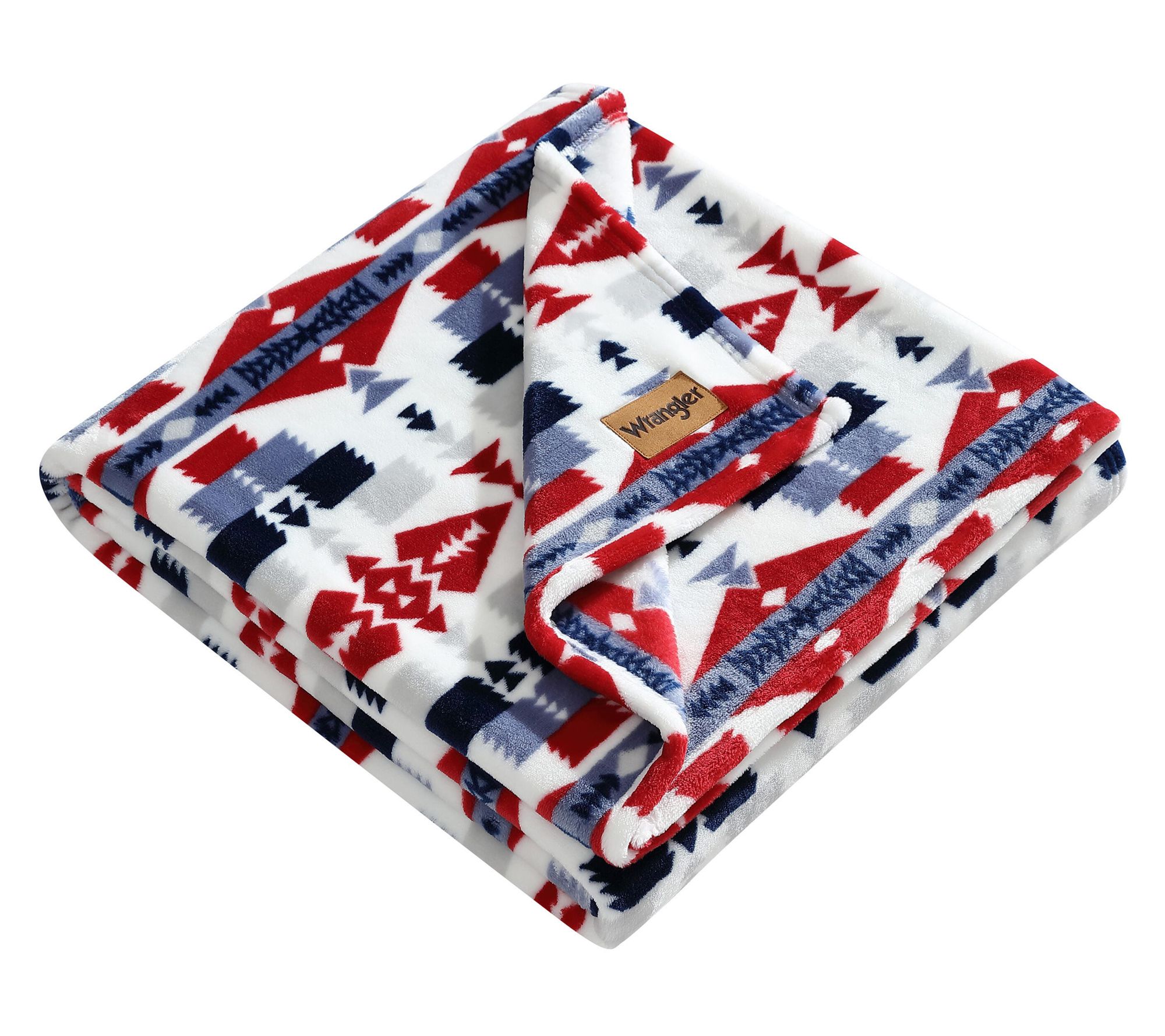 Wrangler Nolan Blue/Red Ultra Plush Fleece 50"X70" Throw