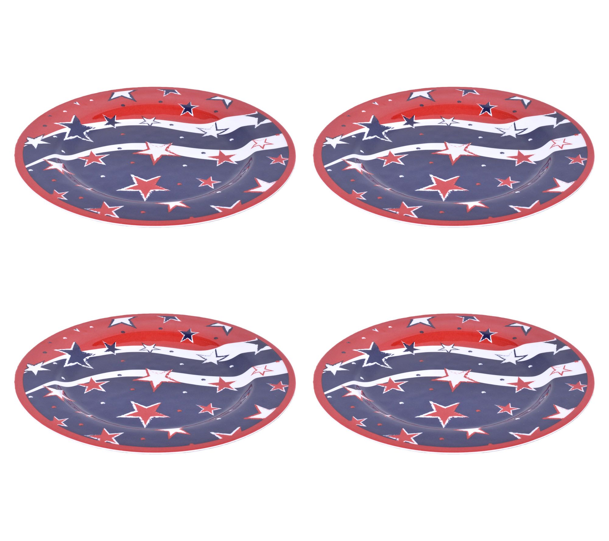 Temp-tations Seasonal Set of (4) 10.5" Melamine Dinner Plates