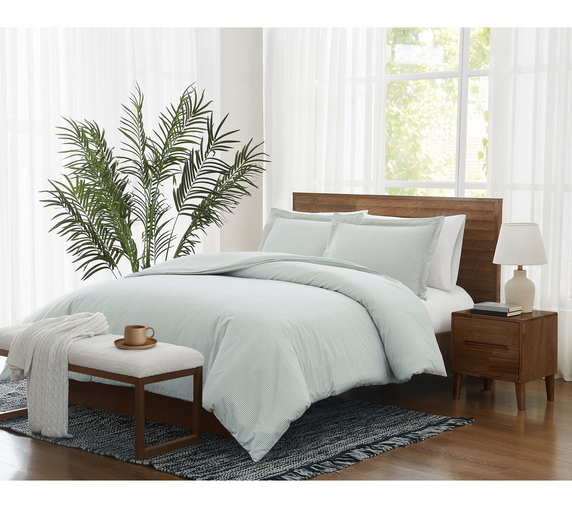 Brooklyn Loom Pinstripe Twin/TXL Comforter Set