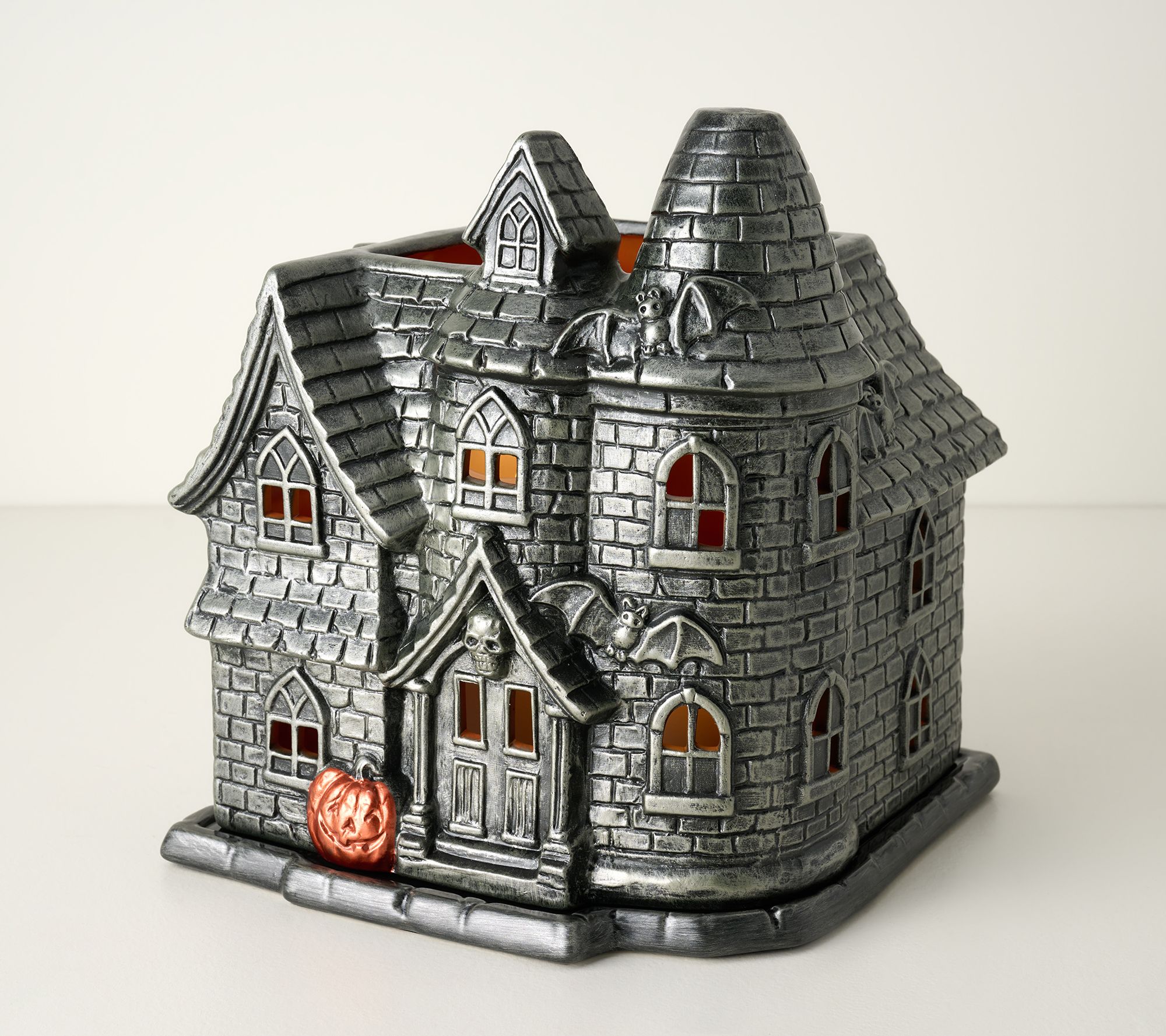 HomeWorx by Slatkin + Co. Haunted House Luminary with 18oz Candle