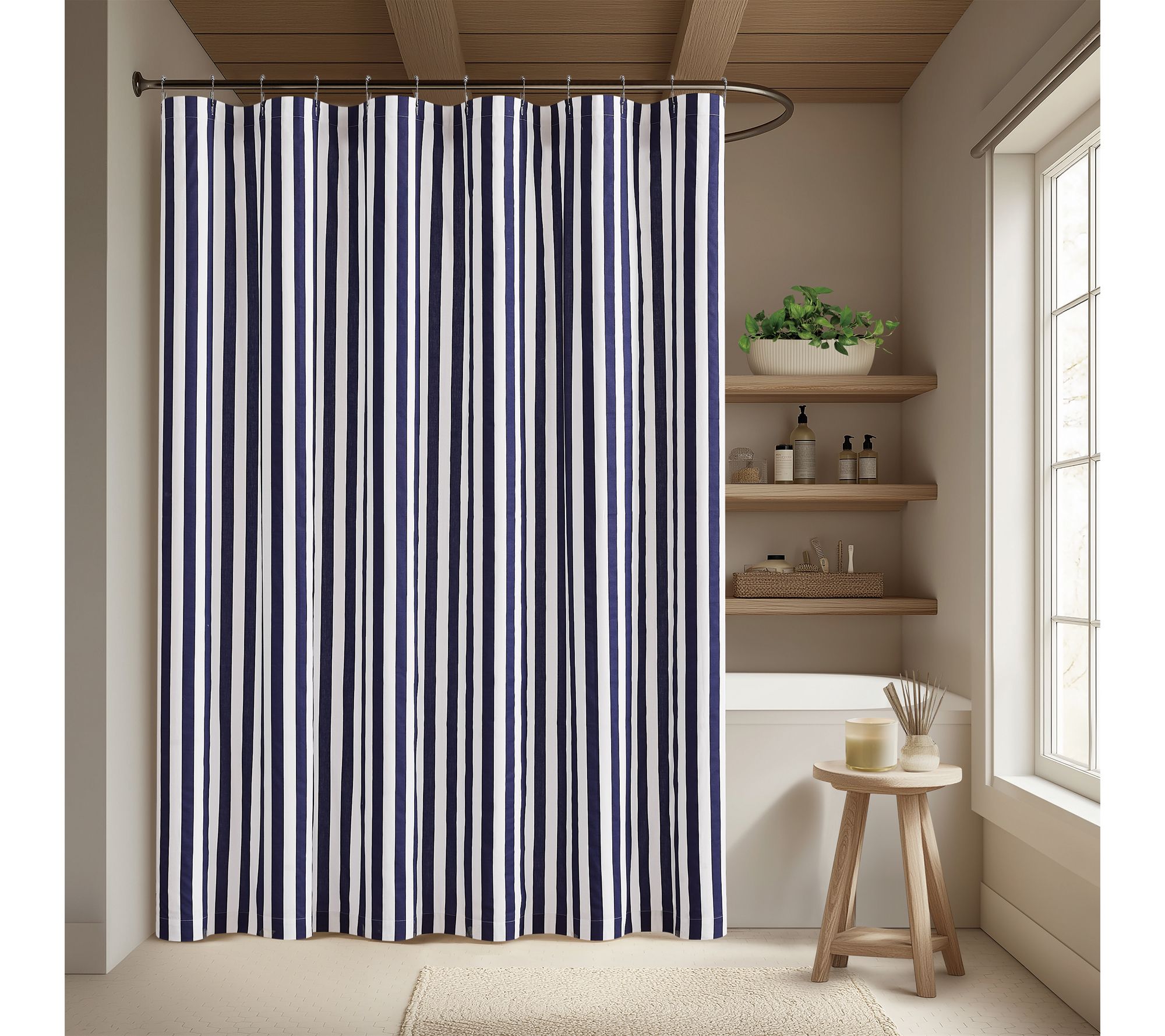 Brooklyn Loom Levi Stripe Shower Curtain