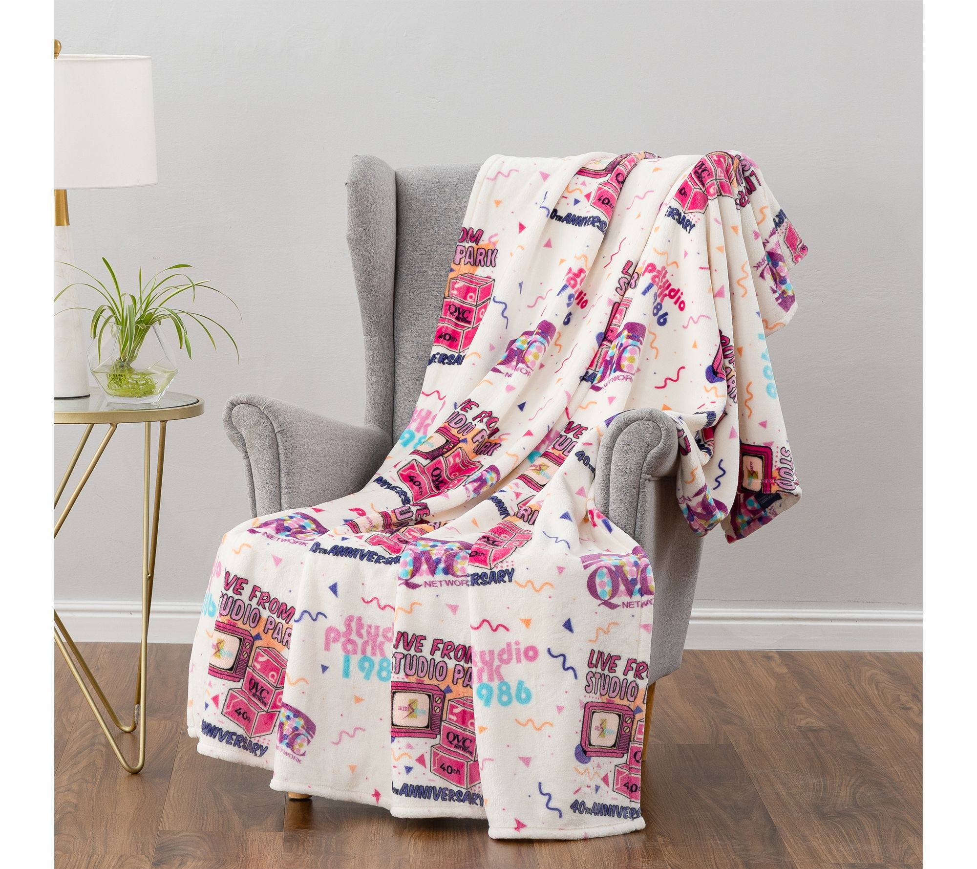"As Is" Berkshire QVC 40th Anniversary 60x70 Throw