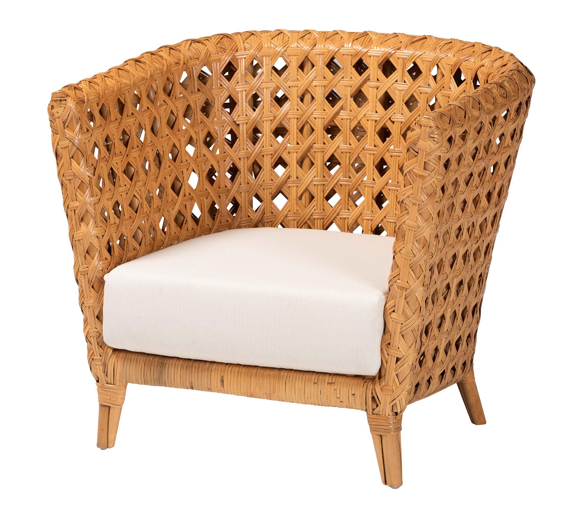 bali & pari Daiwa Light Honey Ratan Accent Chair