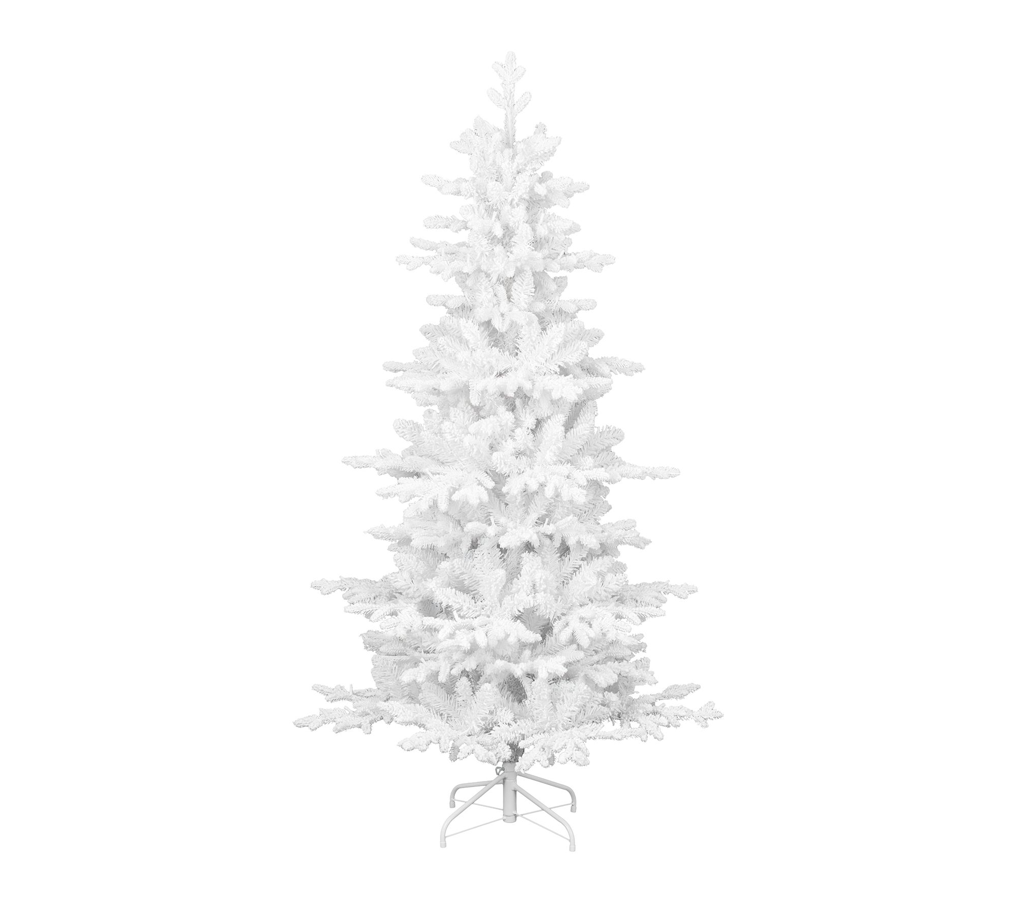 Glitzhome 6ft Pre-Lit Flocked Fir Artificial Christmas Tree