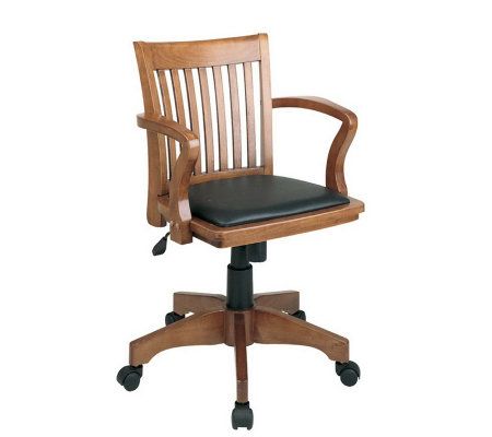 OSP Home Furnishings Deluxe Wood Banker's Chair