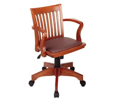 OSP Home Furnishings Deluxe Wood Banker's Chair