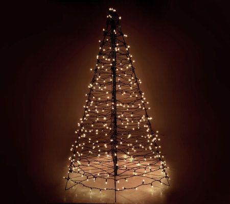 Pre-Lit Fold Flat Outdoor Christmas Tree by Lori Greiner - QVC.com