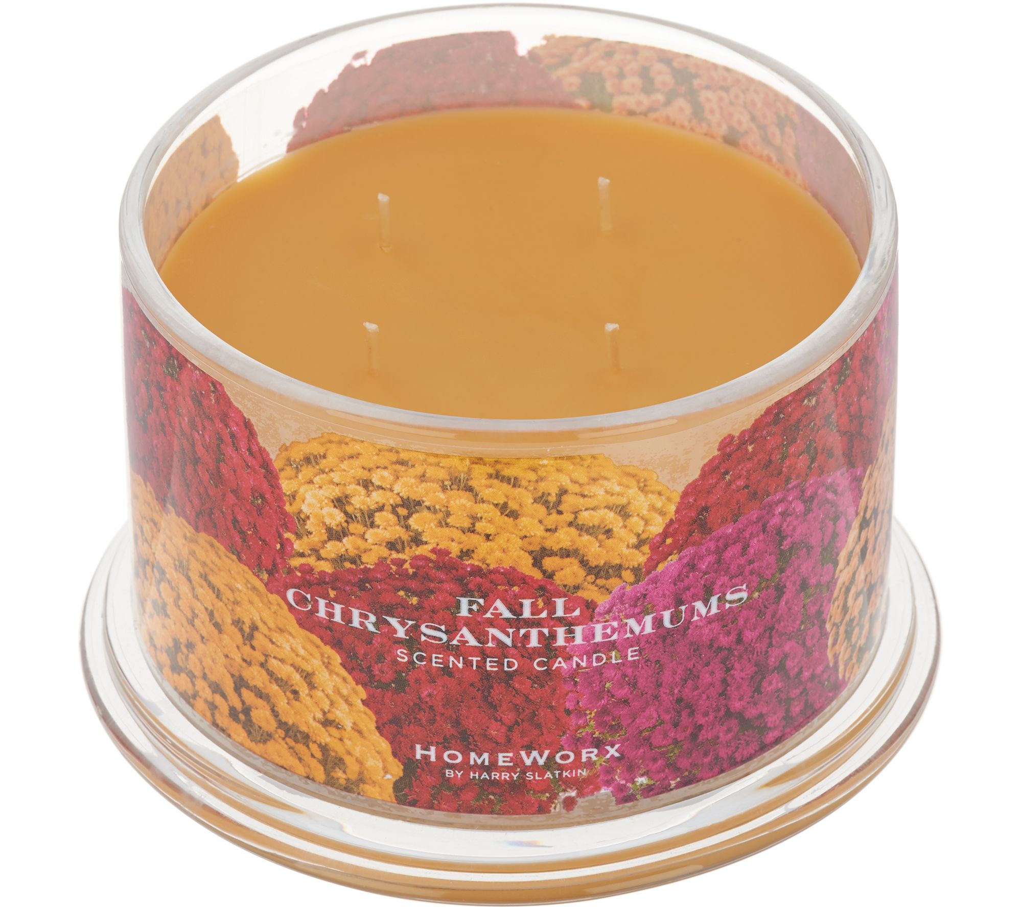 "As Is" HomeWorx by Harry Slatkin 2 Chrysanthemum 4Wick Candles