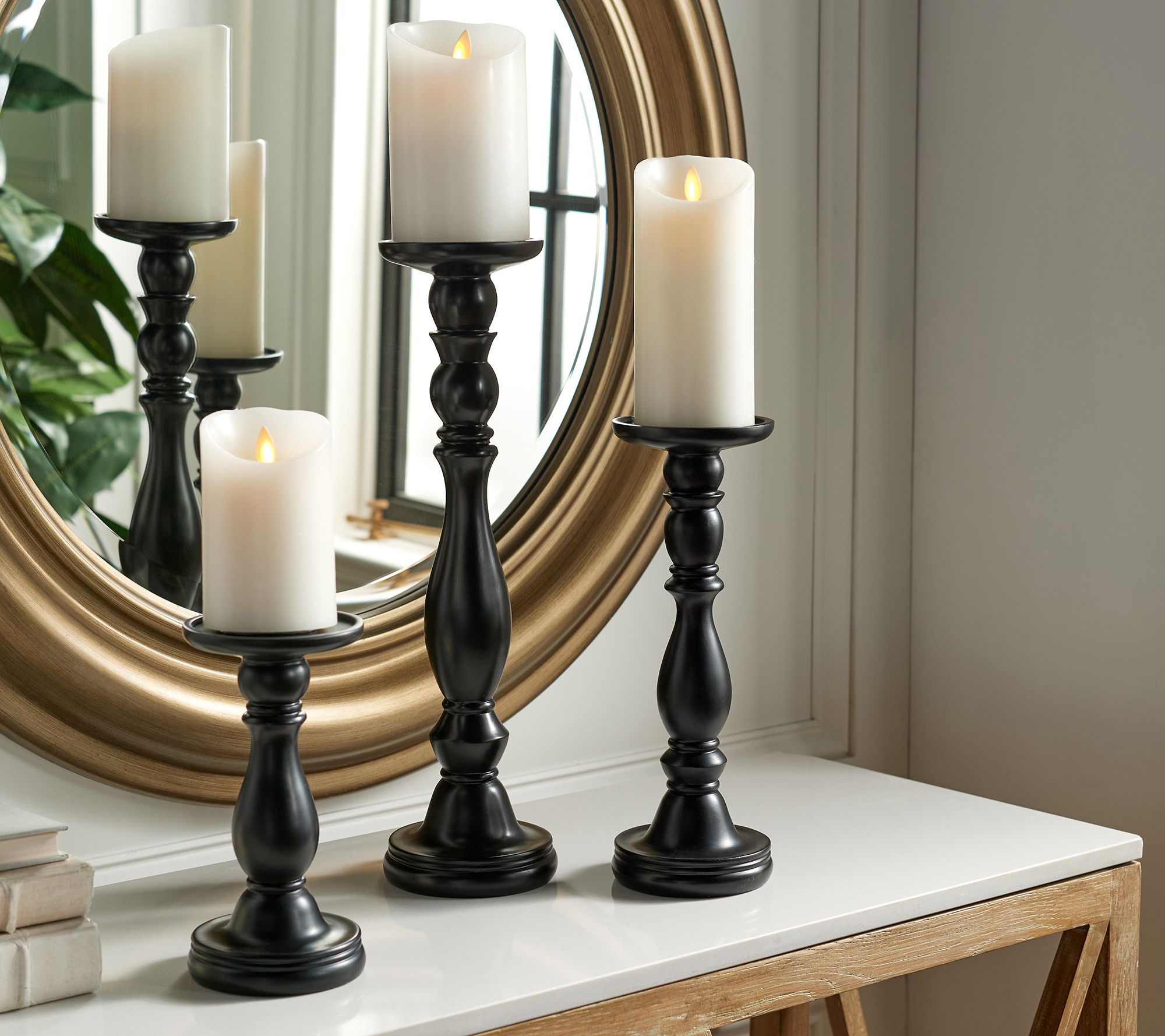 Set of 3 Pedestal Candle Holders by Valerie