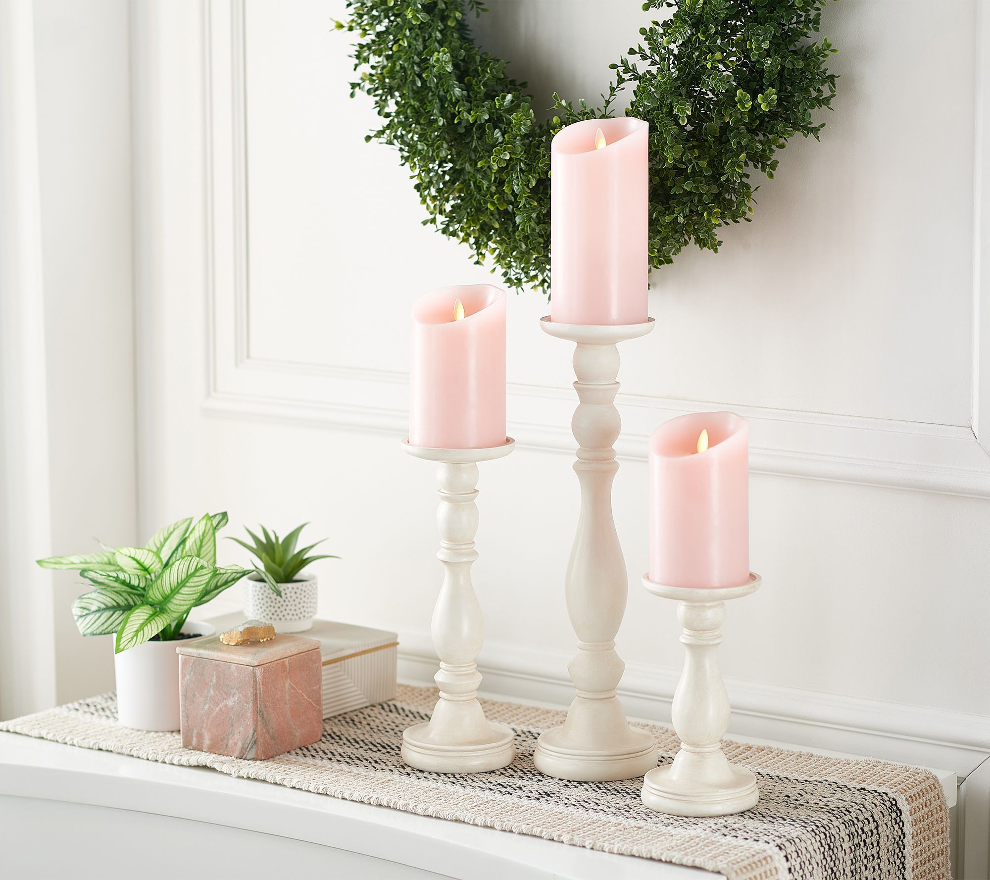 Set of 3 Pedestal Candle Holders by Valerie