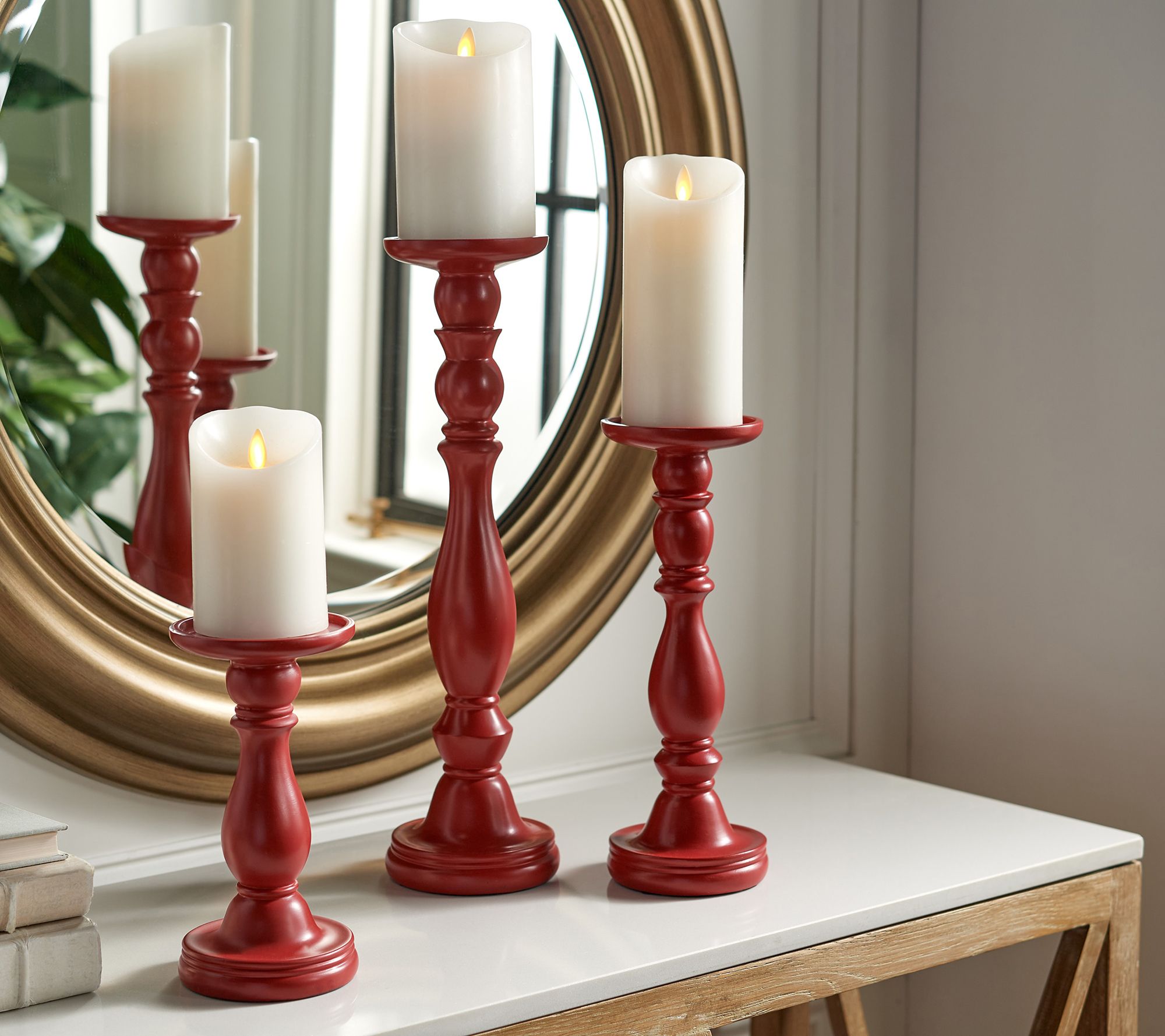 Set of 3 Pedestal Candle Holders by Valerie