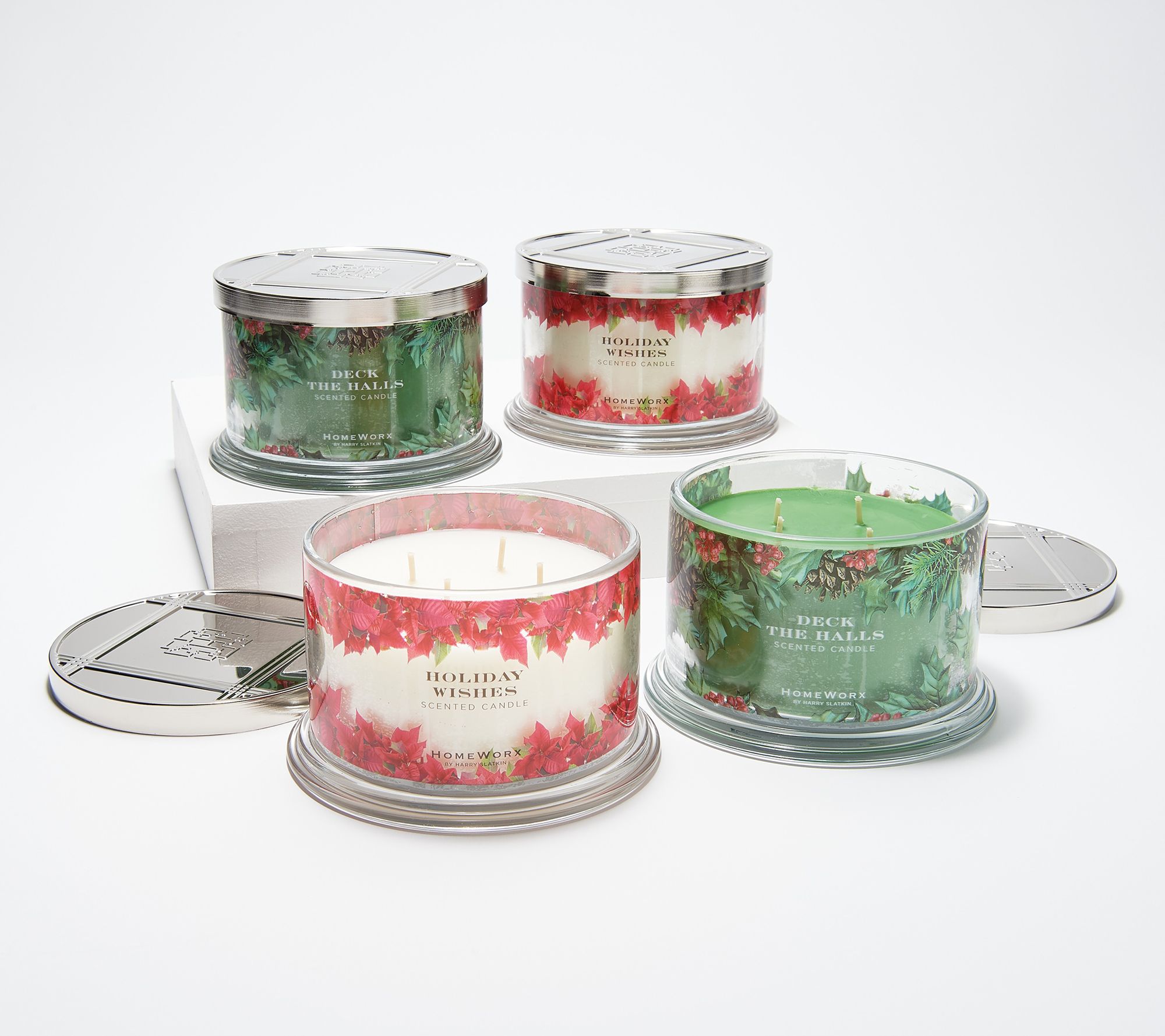 HomeWorx by Harry Slatkin Set of 2 18oz Holiday Candles