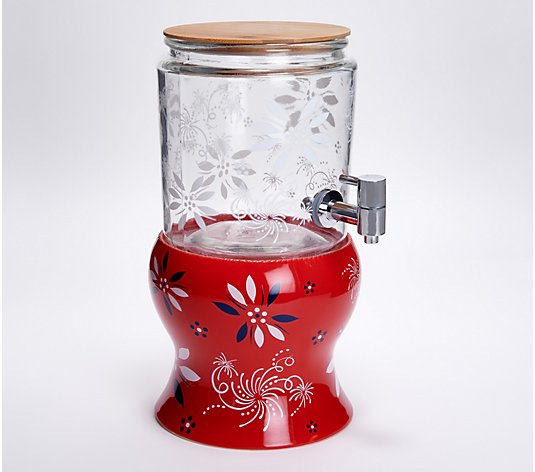 Temp-tations 1-Gallon Drink Dispenser with Bamboo Lid 
