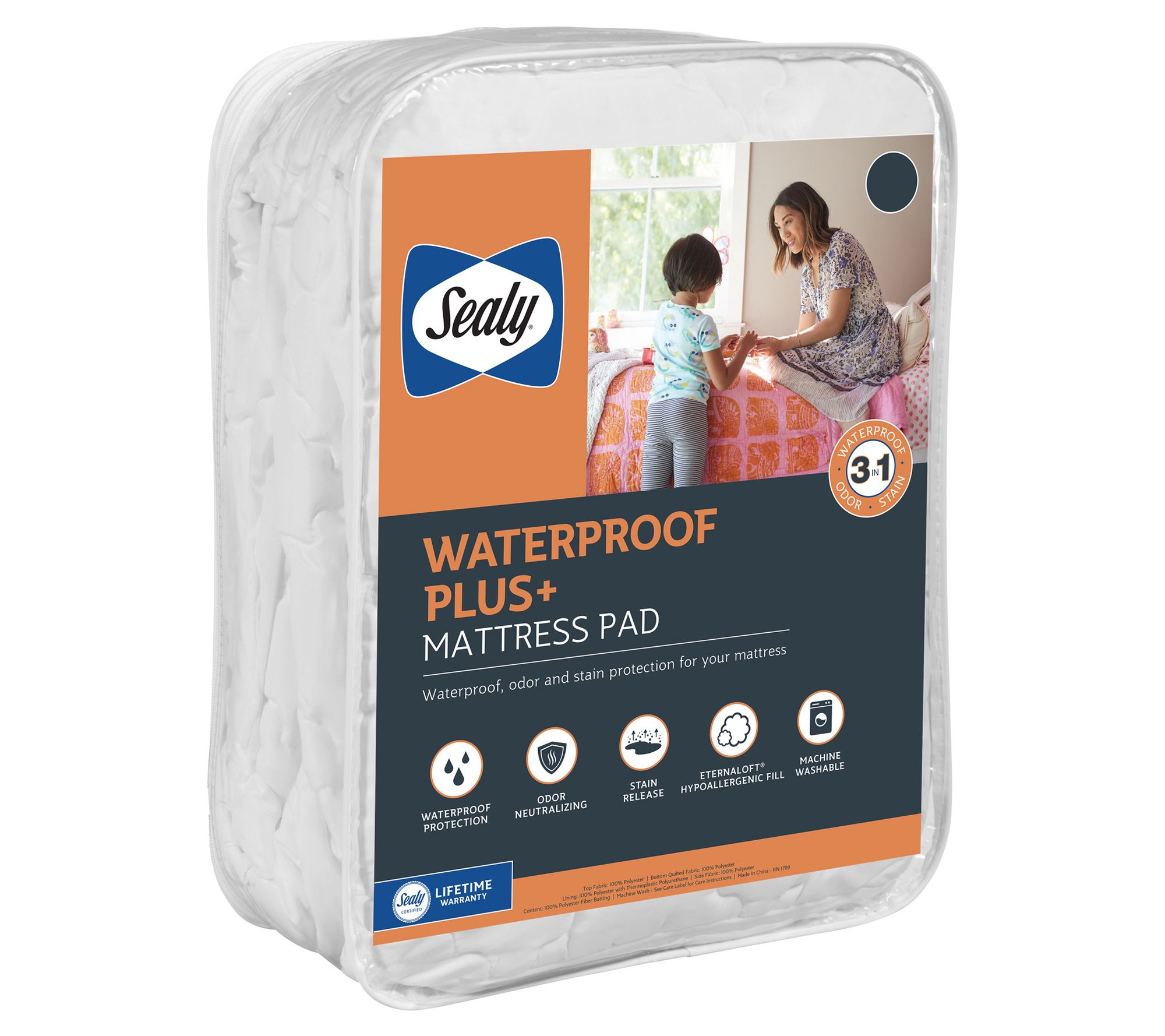 Sealy Waterproof+ Mattress Pad-King