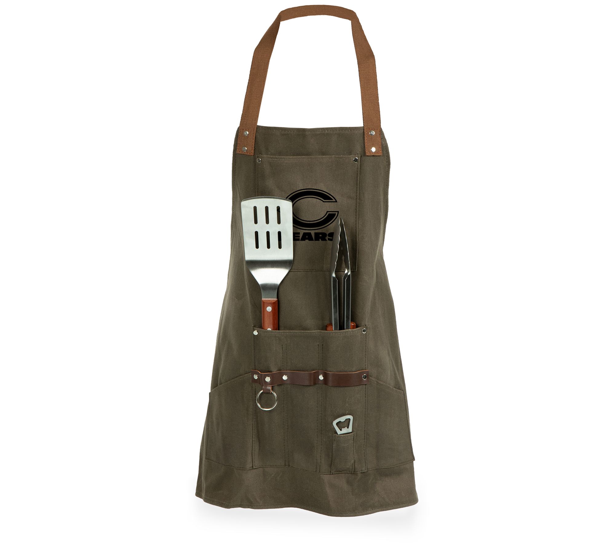 NFL BBQ Cotton Canvas Apron w/Pockets, Tools& Bottle Opener