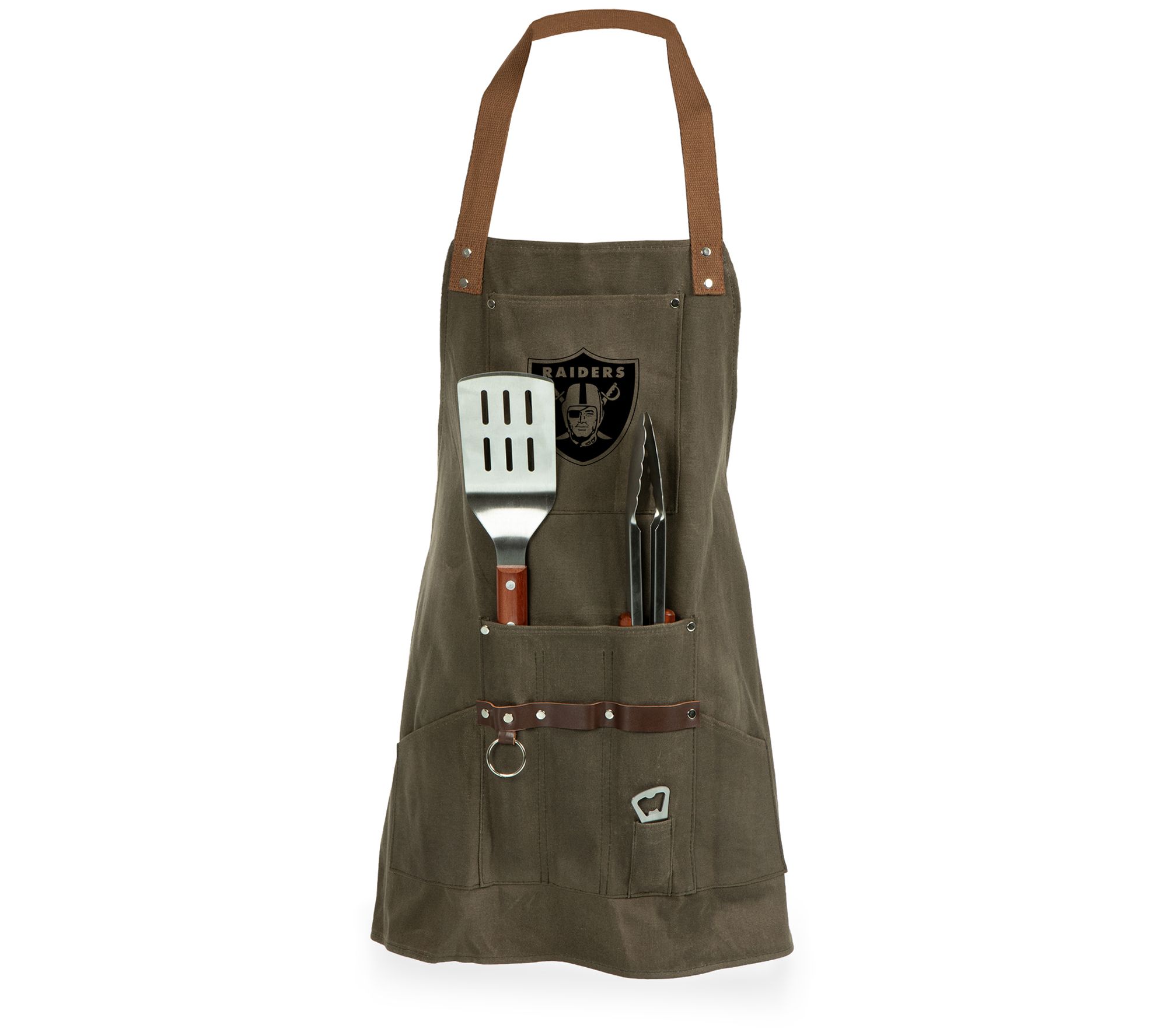 NFL BBQ Cotton Canvas Apron w/Pockets, Tools& Bottle Opener
