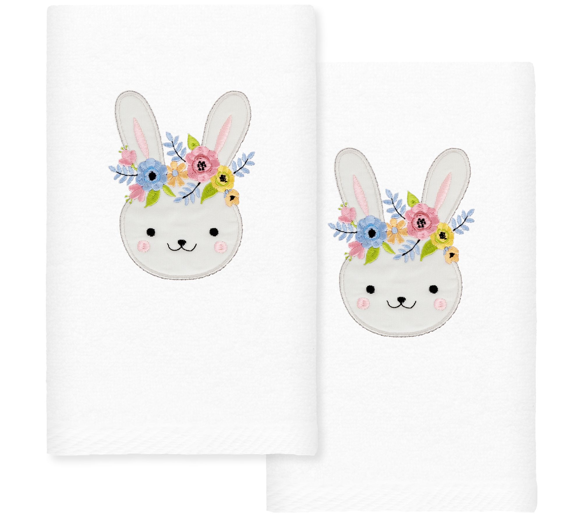 Linum Home Textiles Flower Crown - Embroidered2Pc Hand Towels