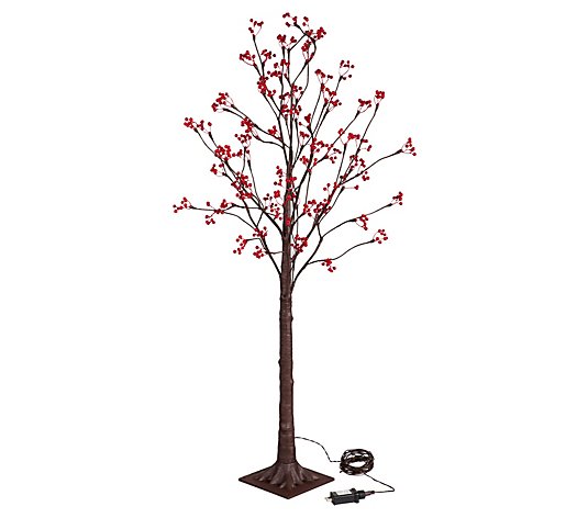 Evergreen LED Red Berry Tree 4'H, 72 lights
