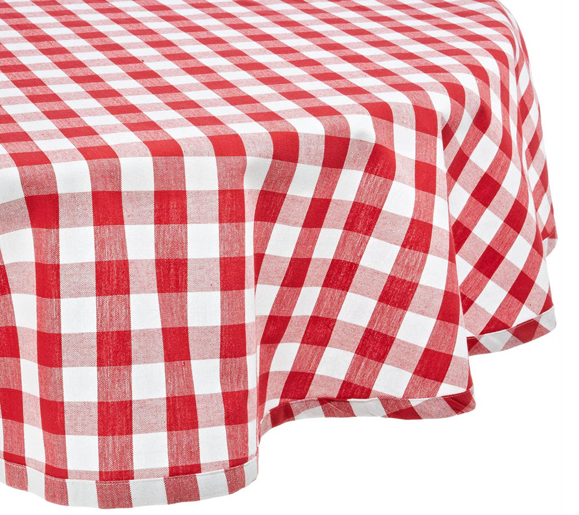 Design Imports Checkers Tablecloth 70" Round