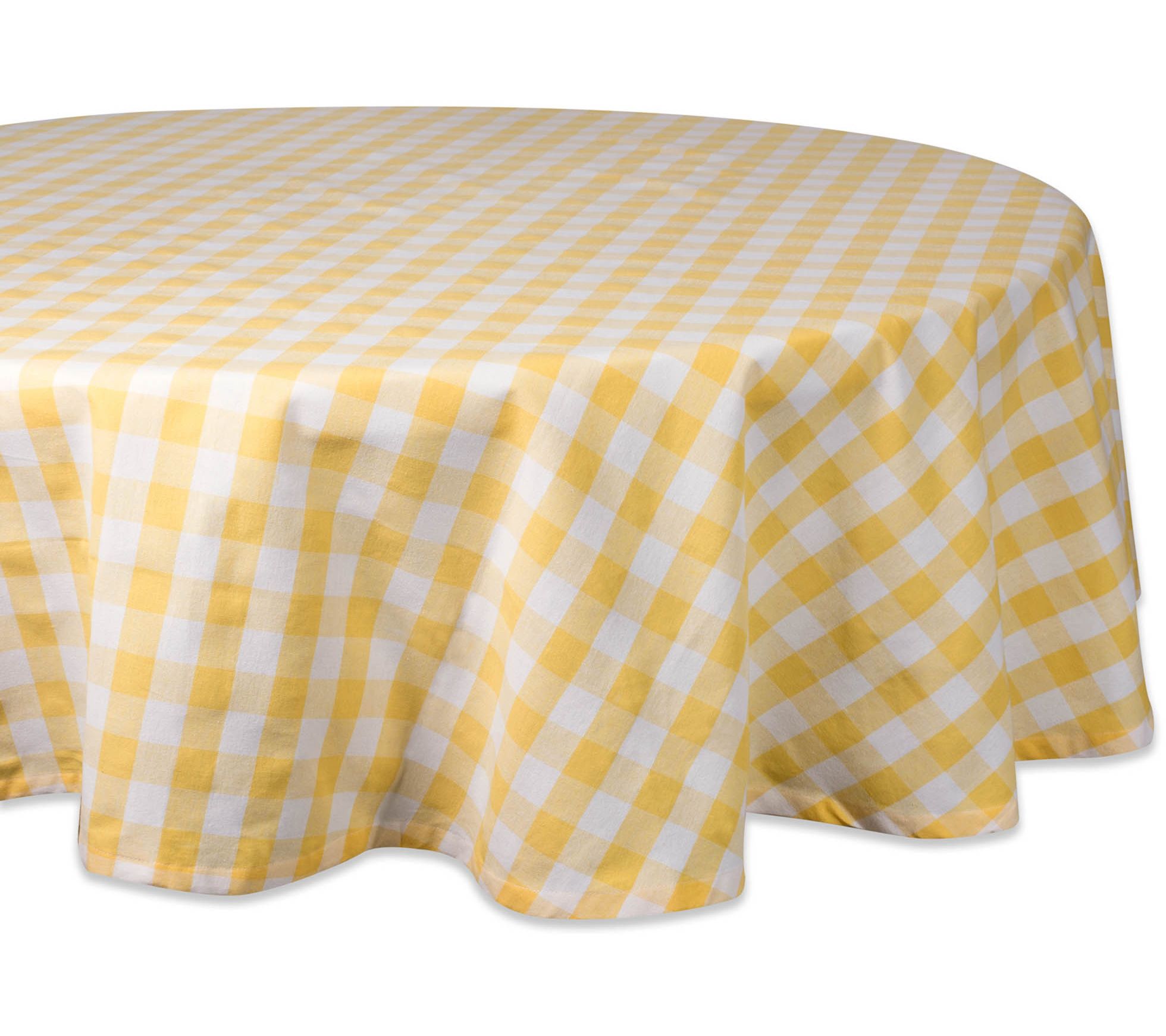 Design Imports Checkers Tablecloth 70" Round
