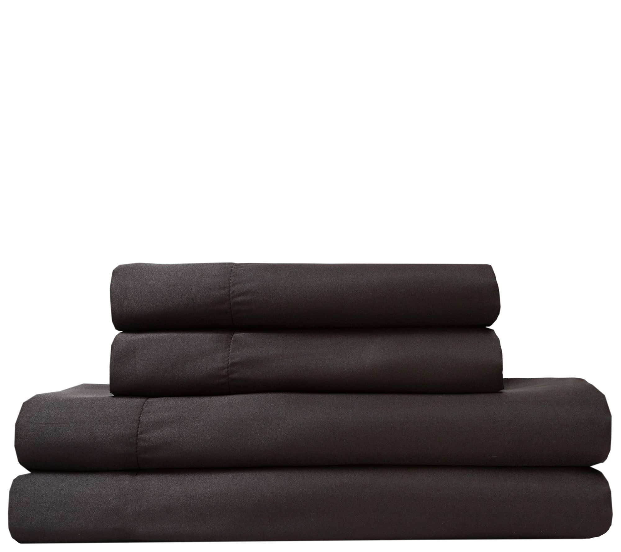 Elite Home Satin 4pc Solid King Sheet Set
