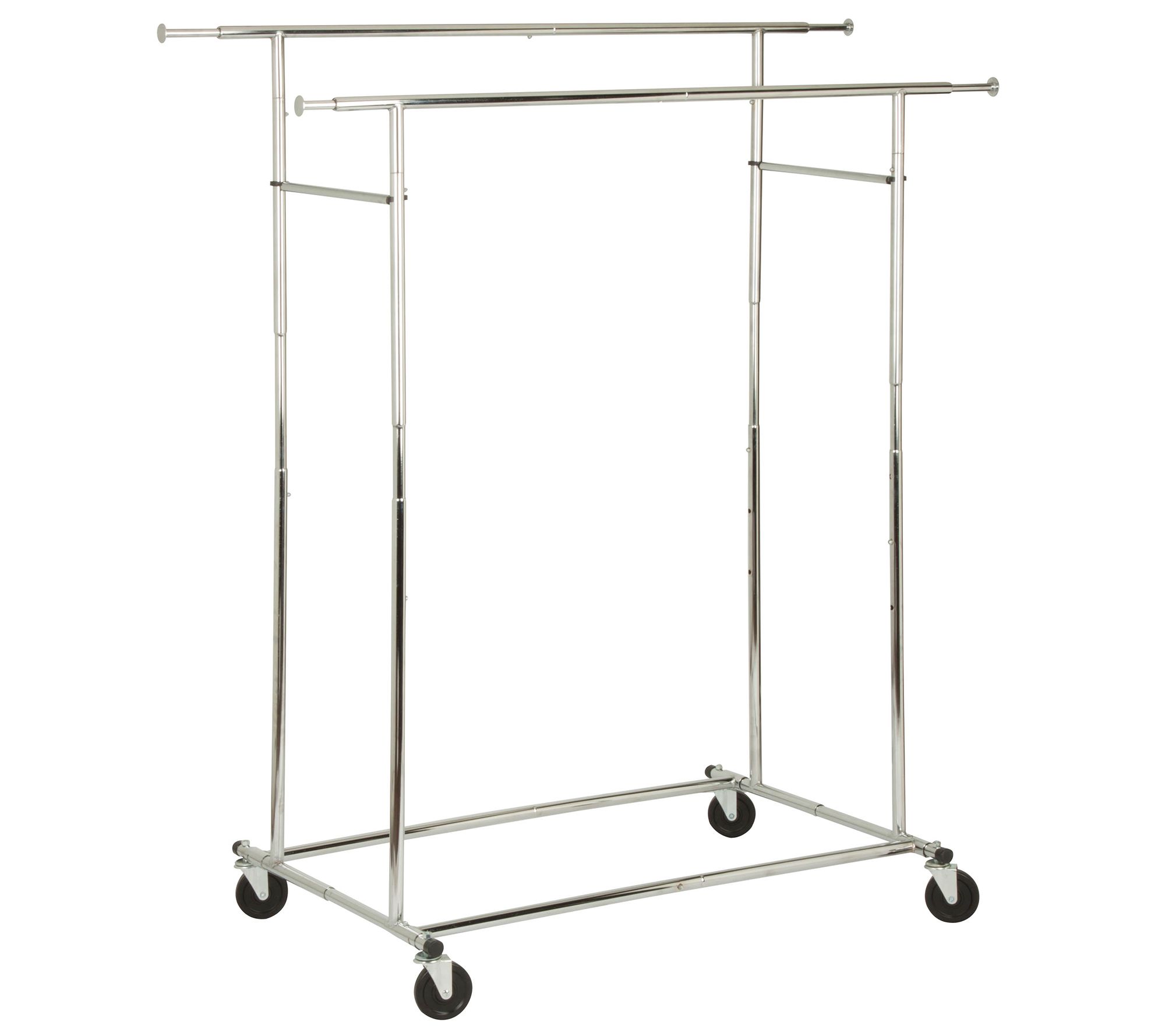 Honey Can Do Dual Collapsible Chrome Garment Rack - QVC.com