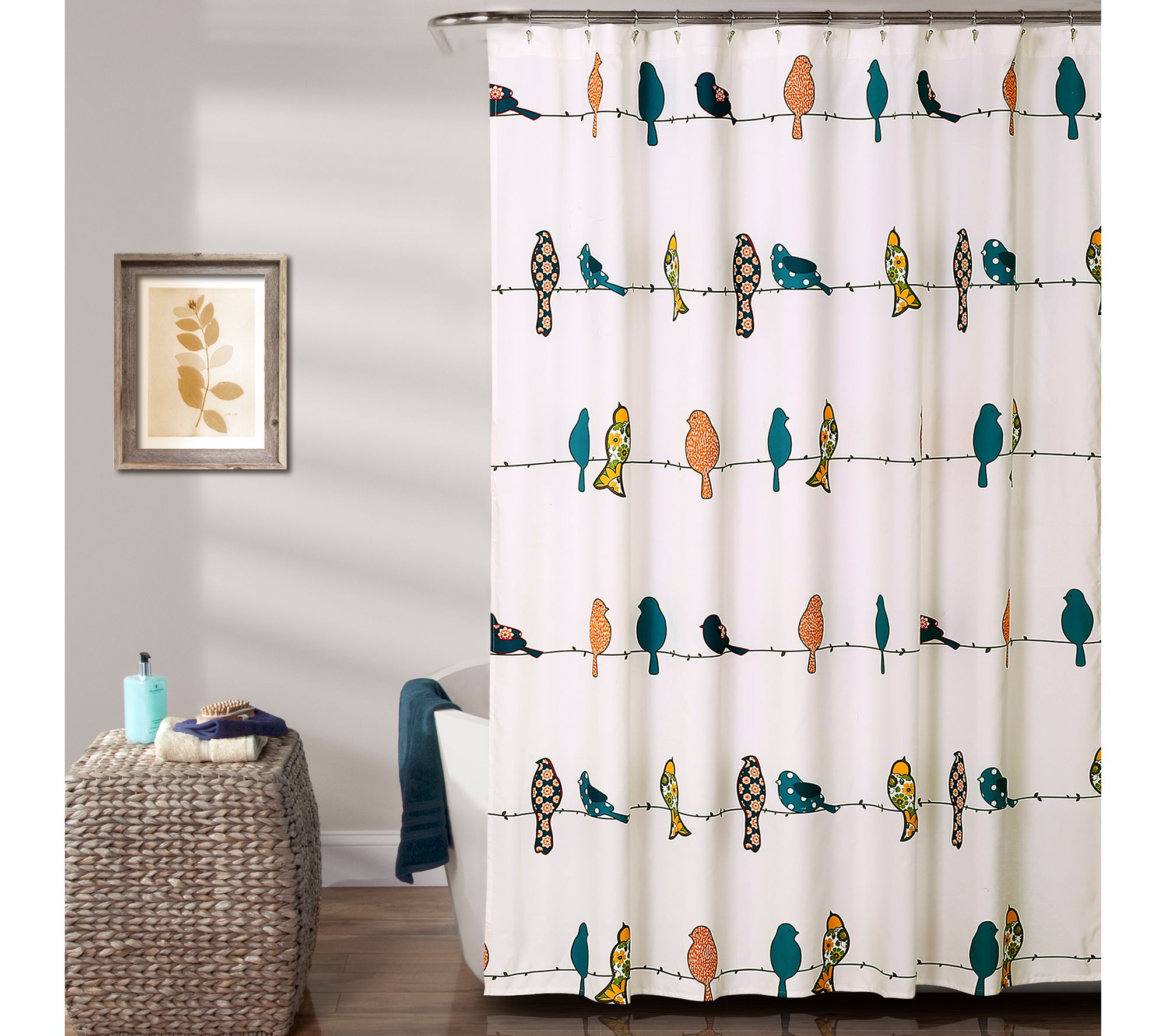 Rowley Birds 72" x 72" Shower Curtain by Lush Decor