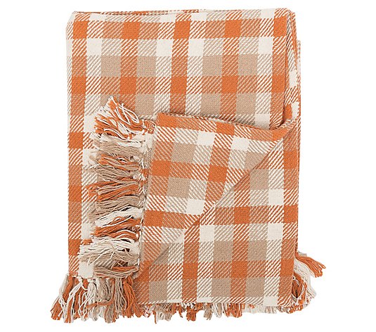 Dunmore Plaid Woven 50" x 60" Throw Blanket byValerie