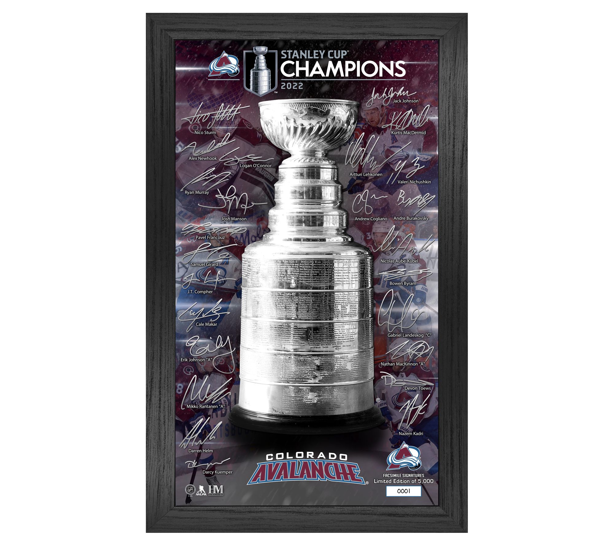 Avalanche 2022 Stanley Cup Champions Legacy Frame