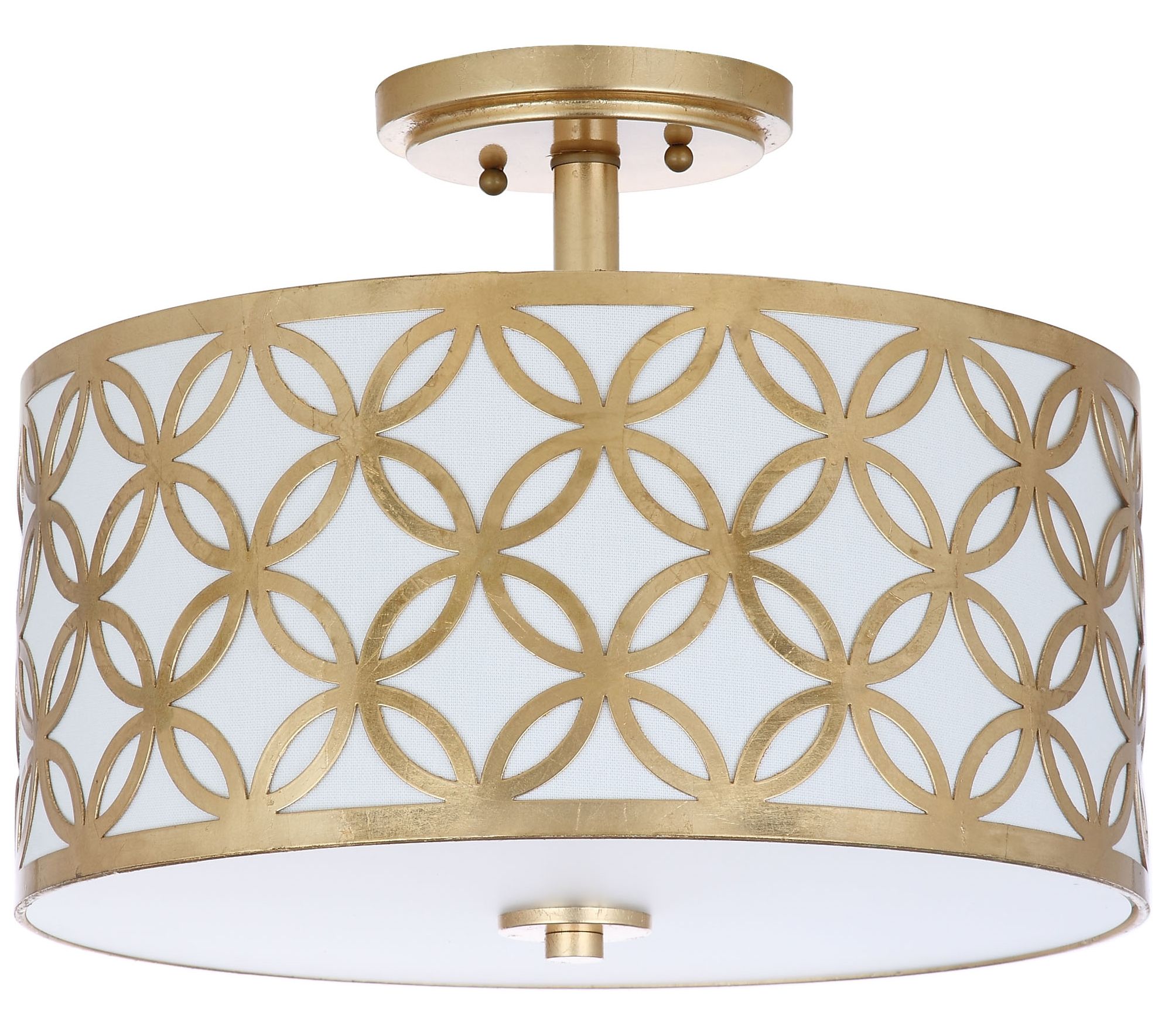 Cecily Leaf Trellis 15" Flush Mount Light by Safavieh