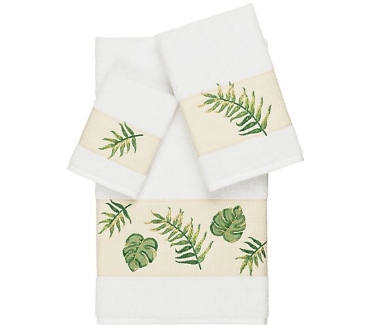 Linum Home Textiles Zoe 3PC Embellished Towel Set