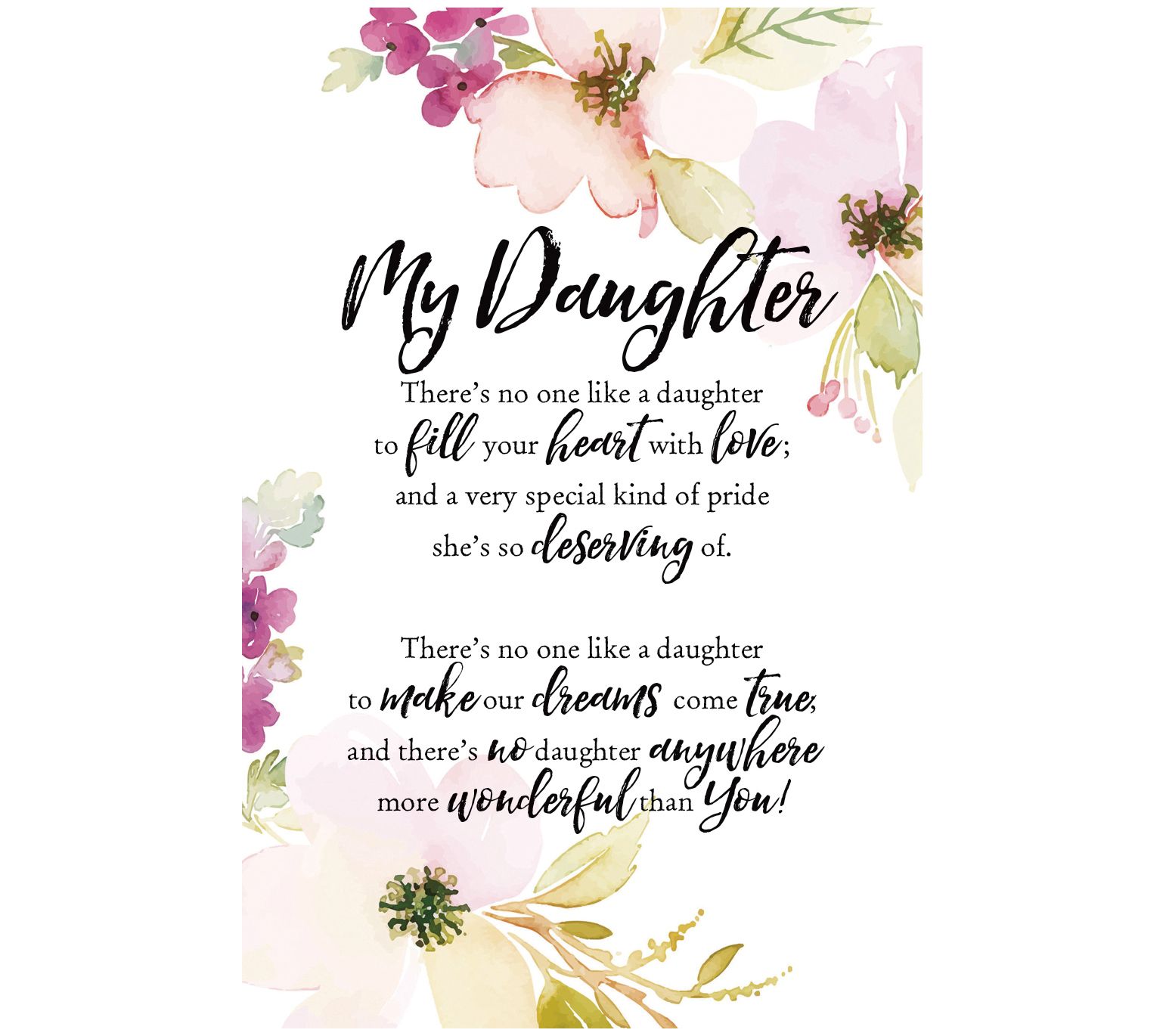 Daughter Wood Plaque with Easel