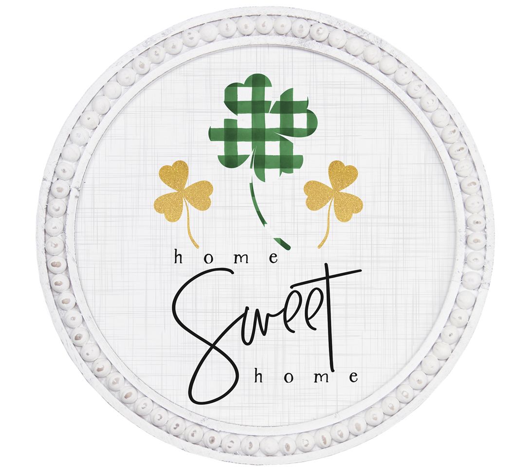 Home Sweet Shamrock. Beaded Art By Sincere Surroundings.