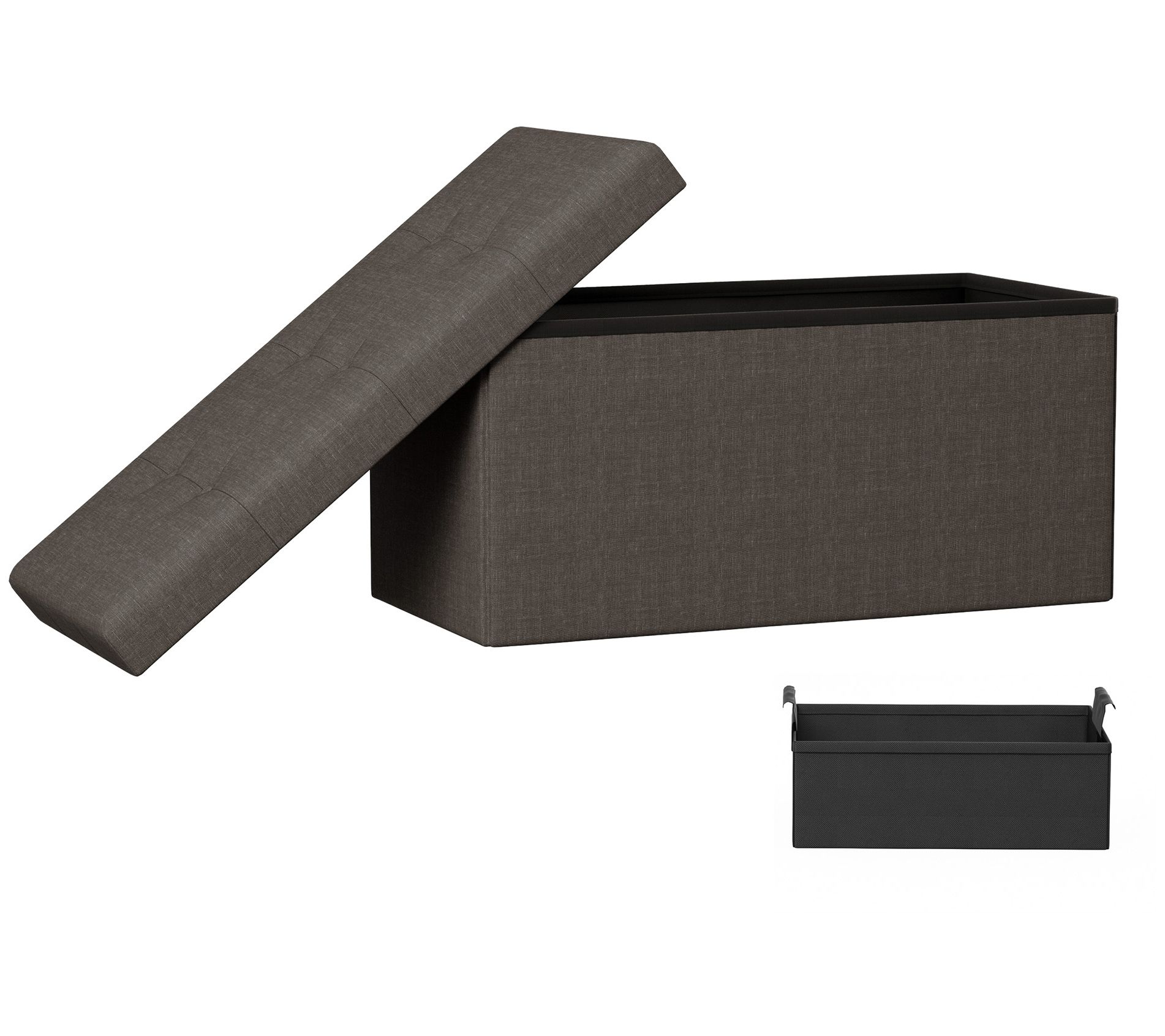 Foldable Storage Bench Ottoman