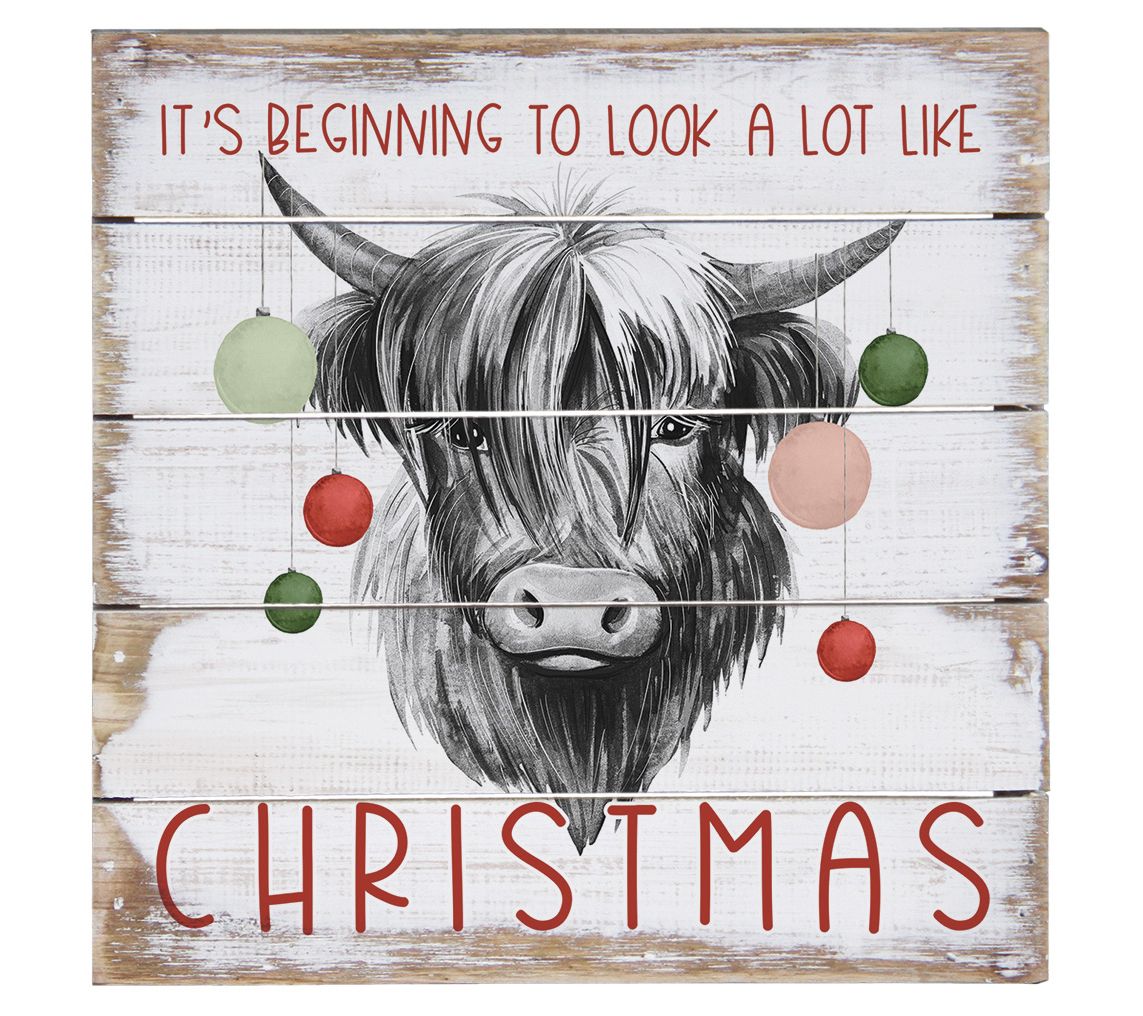 Sincere Surroundings 8" Christmas Yak Pallet Pe tite