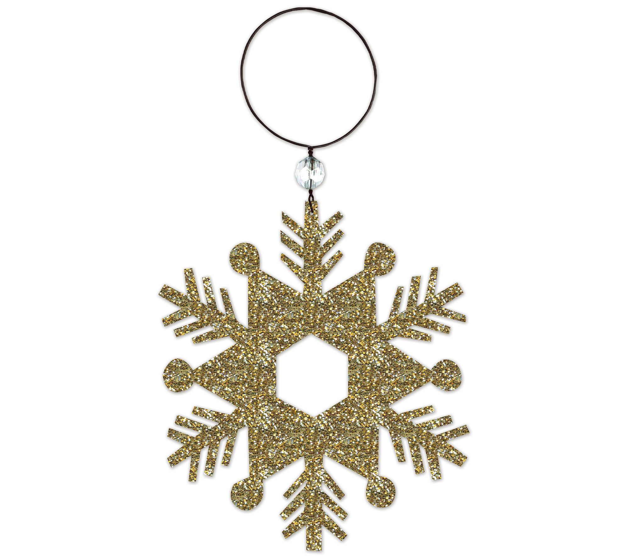 Sunset Vista Designs s/4 Gold Snowflake Ornament
