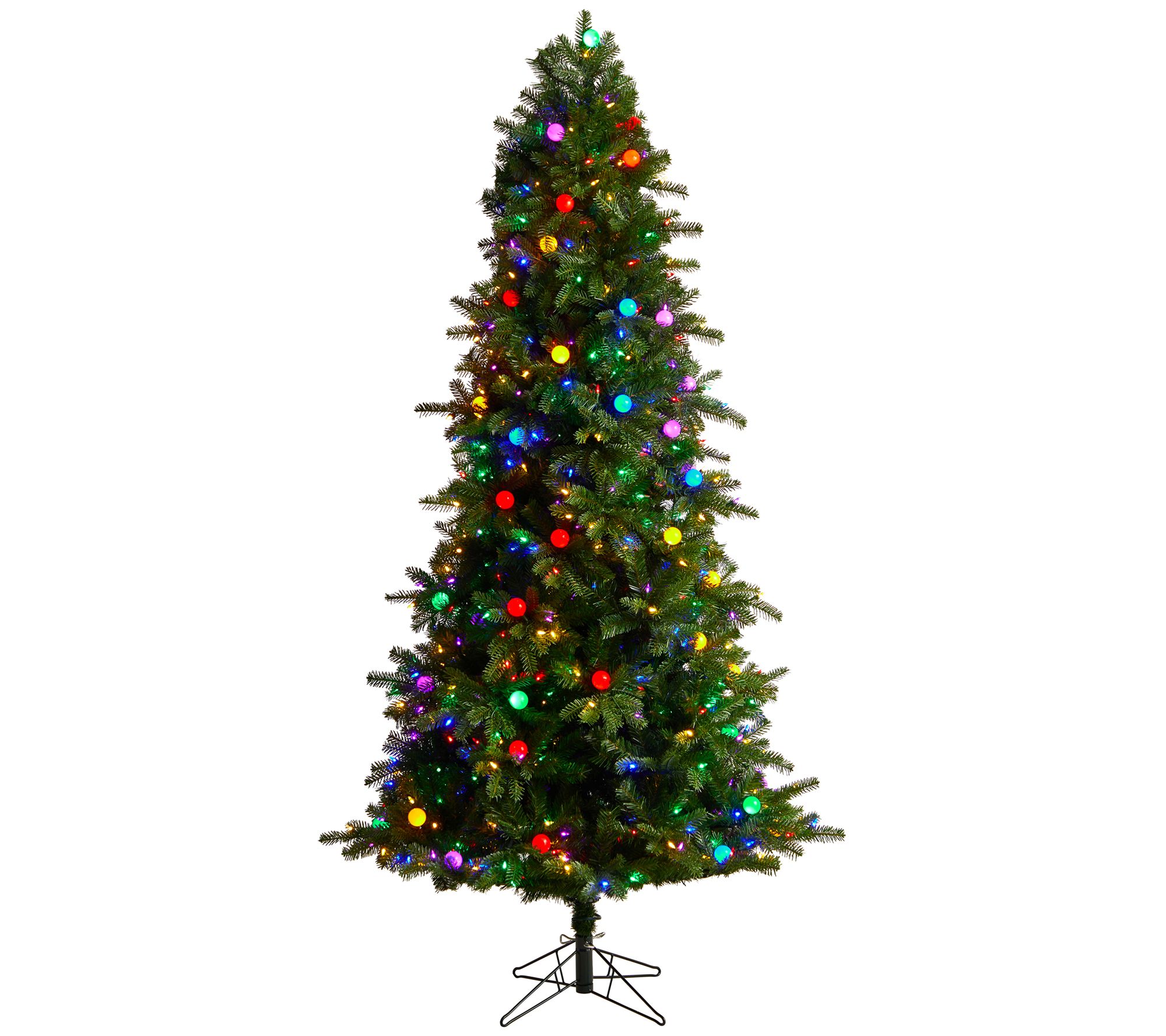 Nearly Natural 7.5' Montana Mountain Fir Tree w/Lights