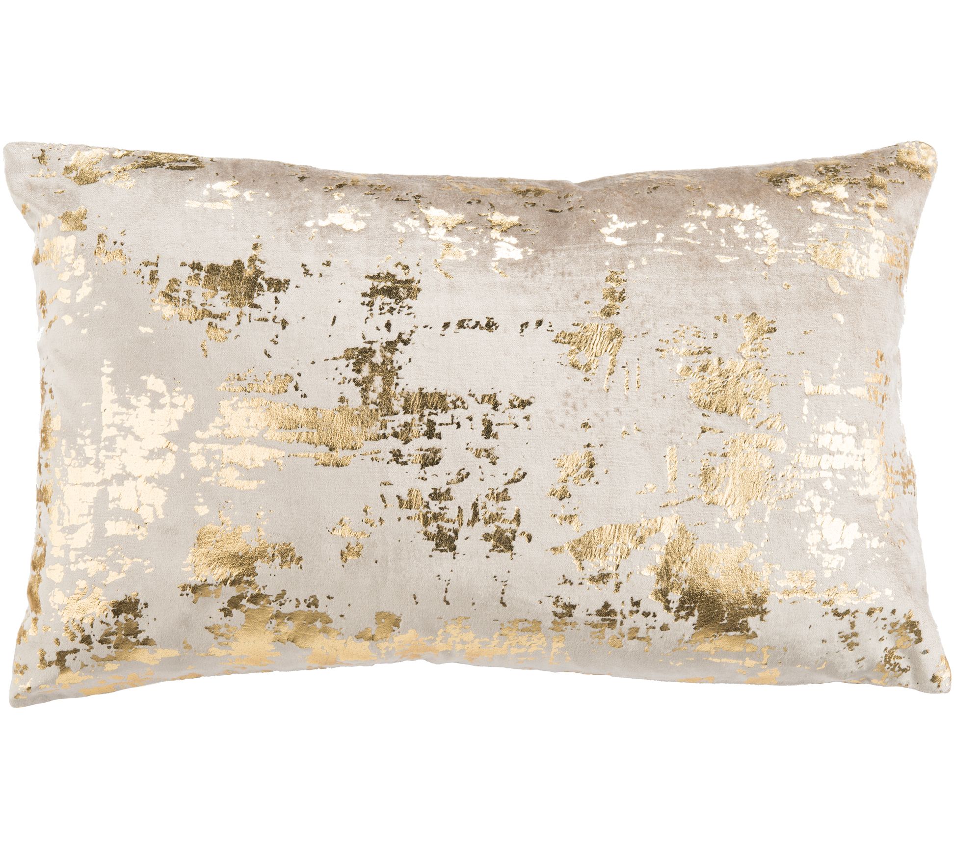 Safavieh Edmee Gold Metallic 12" x 20" Pillow
