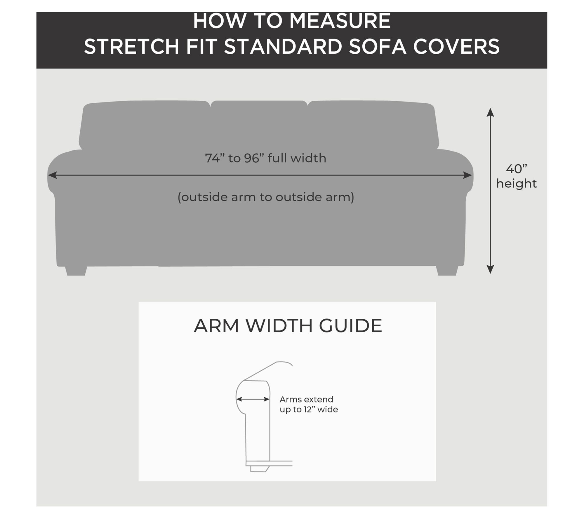 SureFit Stretch Pique 2Piece Sofa Slipcover