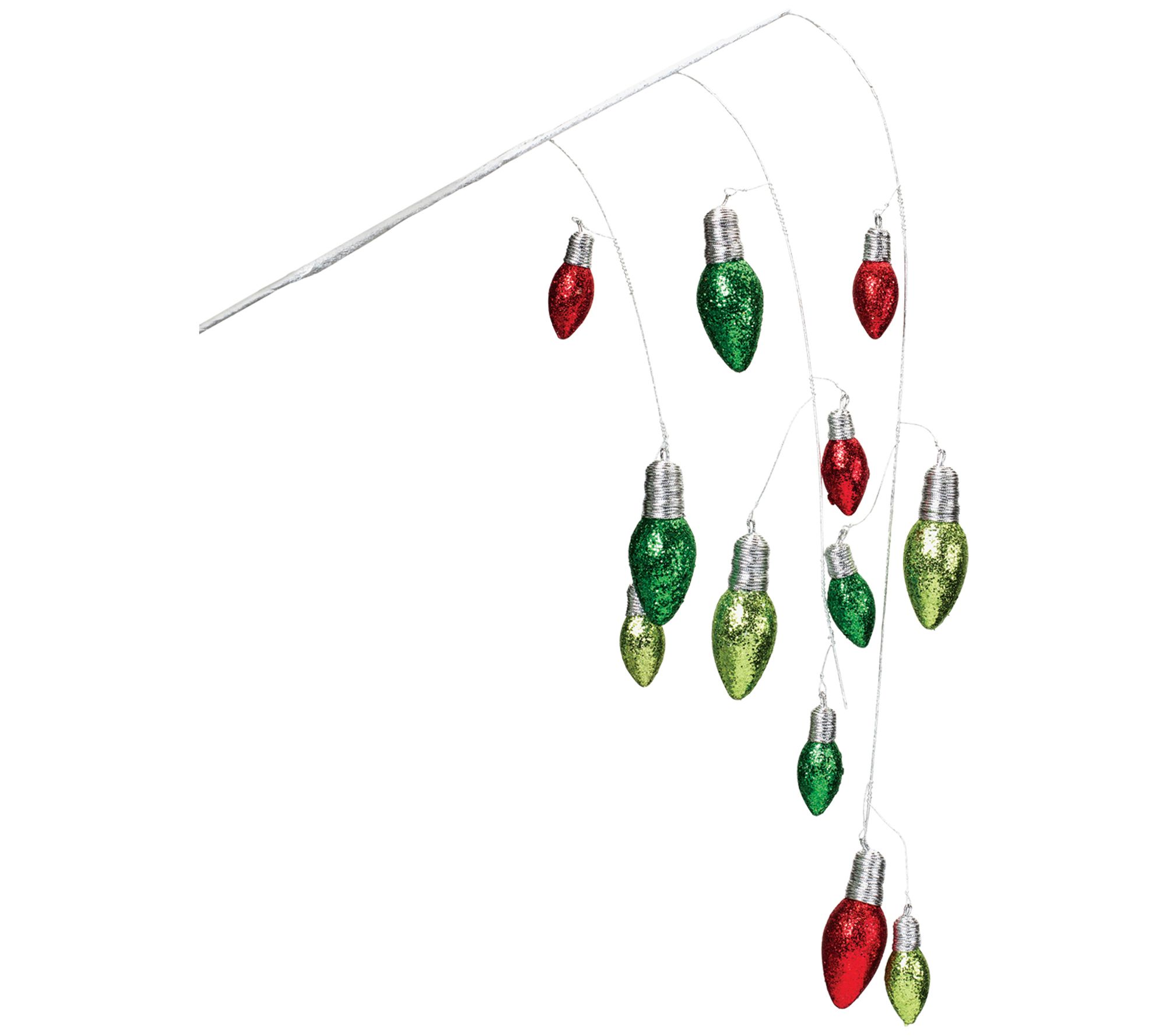 Melrose Hanging Holiday Light Spray (Set of 2)
