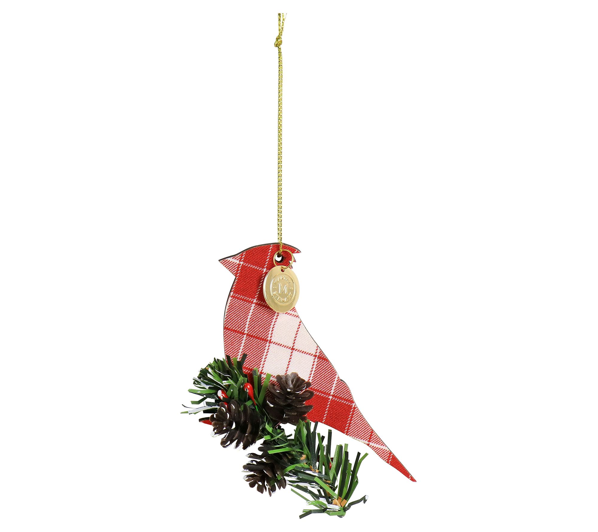 Martha Stewart Holiday Bird Ornament 4 Piece Set - QVC.com