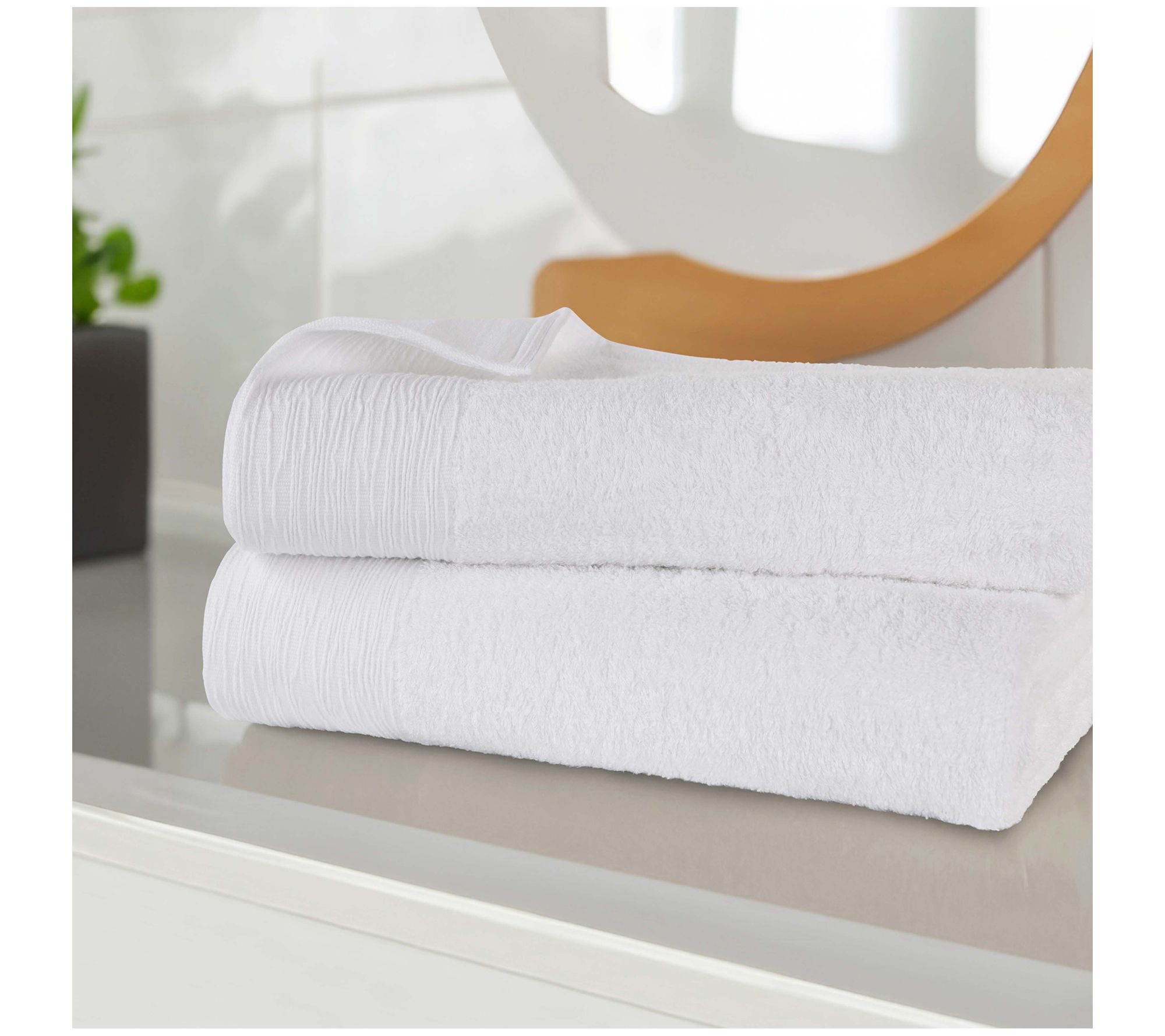 Superior Rayon made from Bamboo Solid Bath Sheet Set of 2